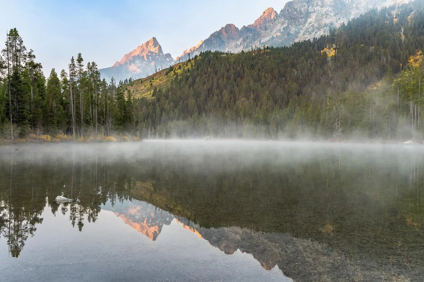 A foggy sunrise in the Tetons from last fall. I love how every sunrise is unique, even in the same location. You never know what you&rsquo;re going to get, and the atmosphere on this particular morning was spectacular. 

A great photograph is one tha