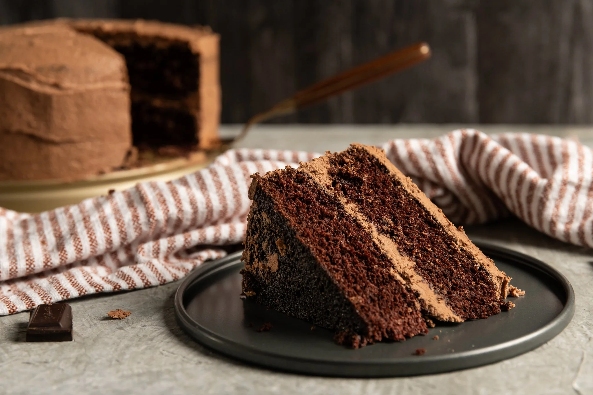 My next installment of #megancooksfamilyrecipes, and this recipe was a twofer! I made Devil's Food Cake and topped it with Chocolate Delux Icing, and it was honestly the best cake we've ever eaten. The kids LOVED it, and it's already been requested a