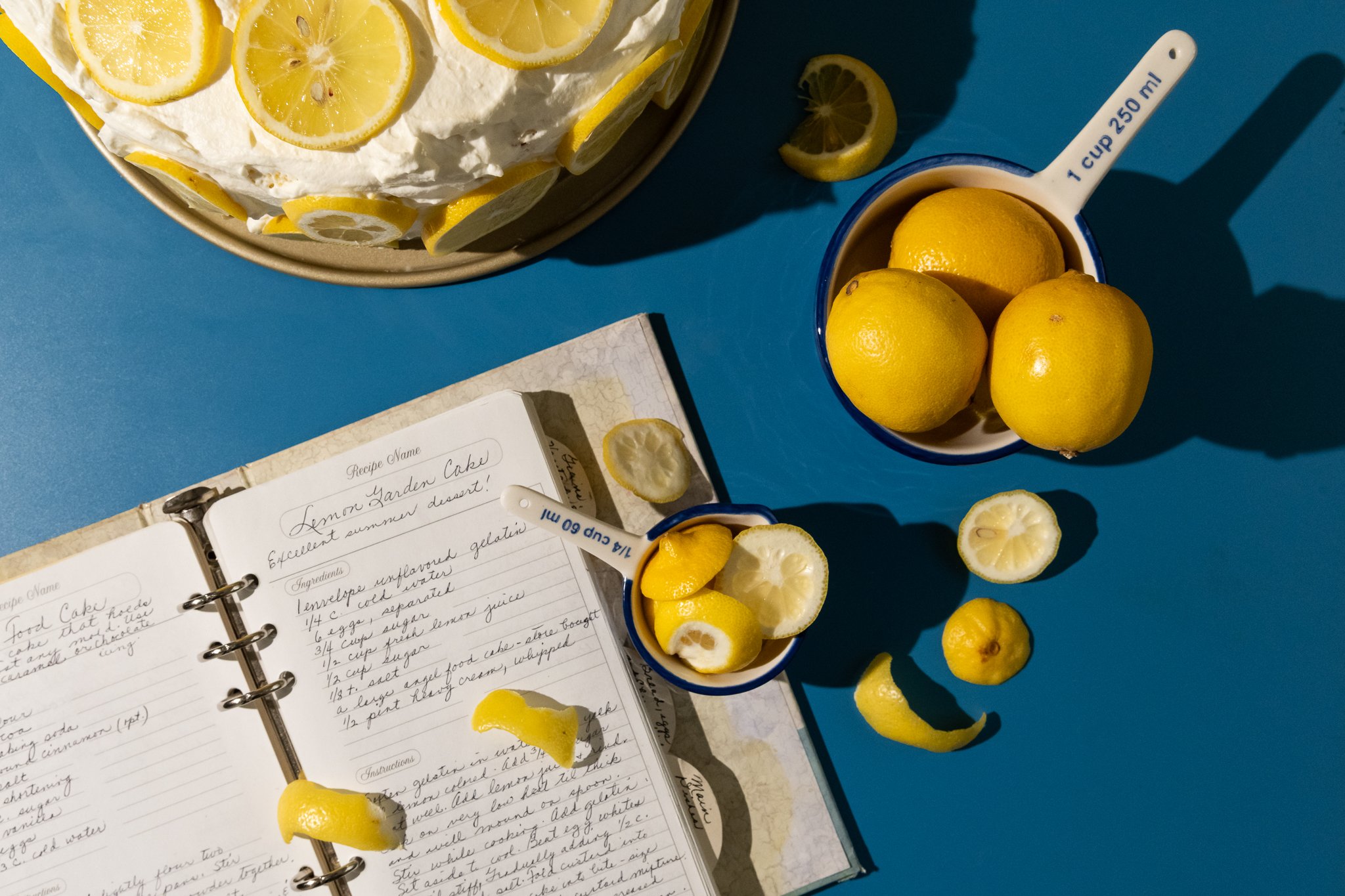 It's January, which means cold and dreary outside. So I'm trying to inject a little artificial sunlight into my life in any way I can! Continuing with my @megancooksfamilyrecipes project, up next we have a Lemon Garden Cake. This was fun to make and 