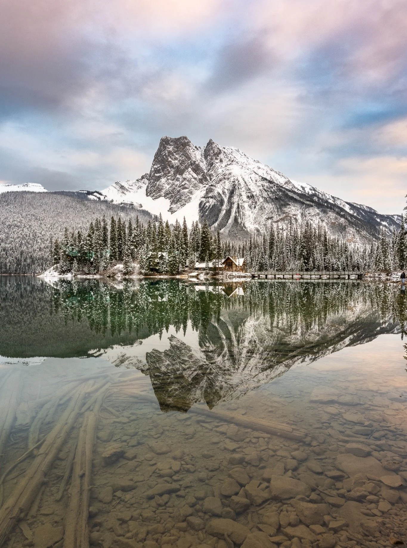 Reflecting back (see what I did there?) on some of my past trips and some favorite winter scenes, and this one always comes to mind. This particular evening at Emerald Lake was stunning. As the afternoon progressed, the light continuously changed, gi