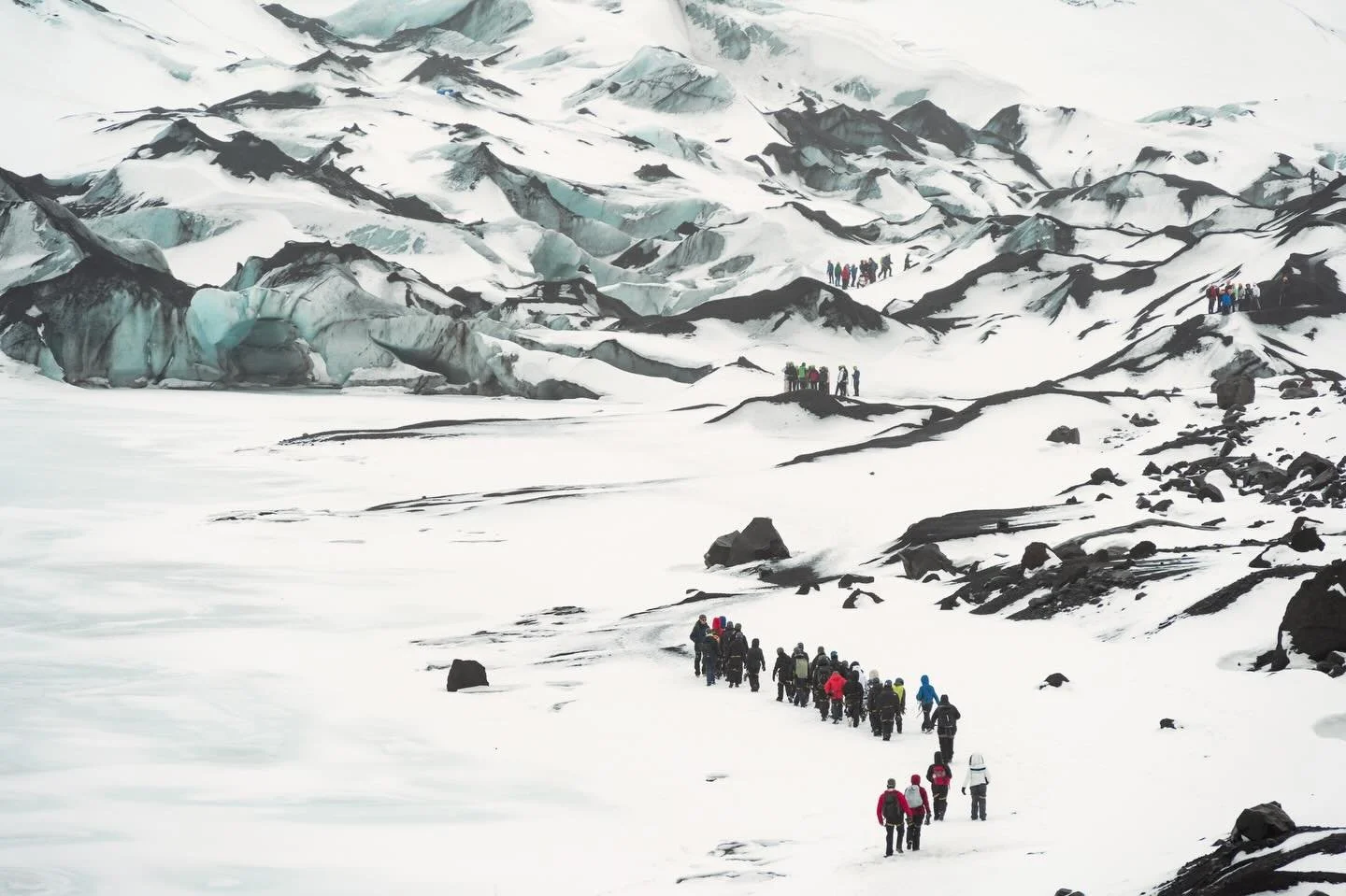 We just got home from the most amazing spring break trip to Iceland. I have approximately 100,000,000,000 pictures to go through of our incredible adventures there. This is from one of our first days, hiking on the  K&ouml;tluj&ouml;kull glacier, whi