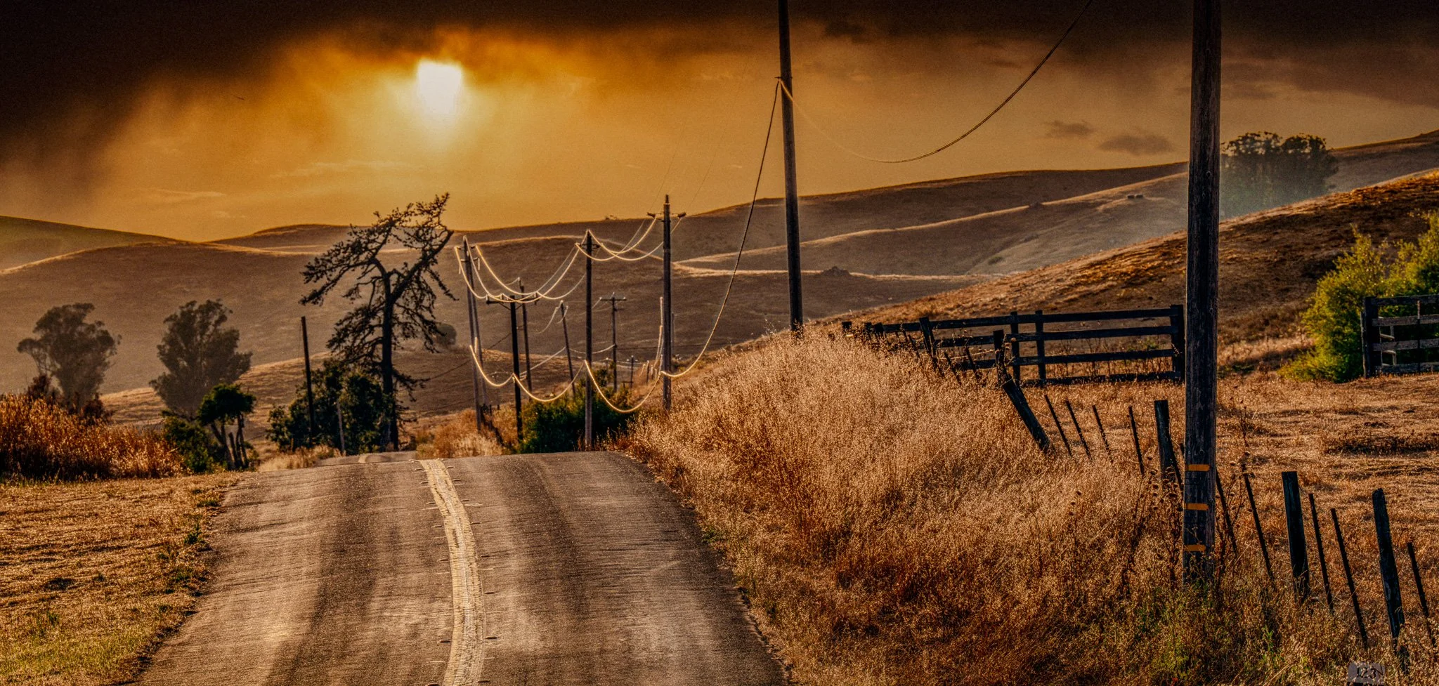 Sonoma County Sunset with Coastal Fog