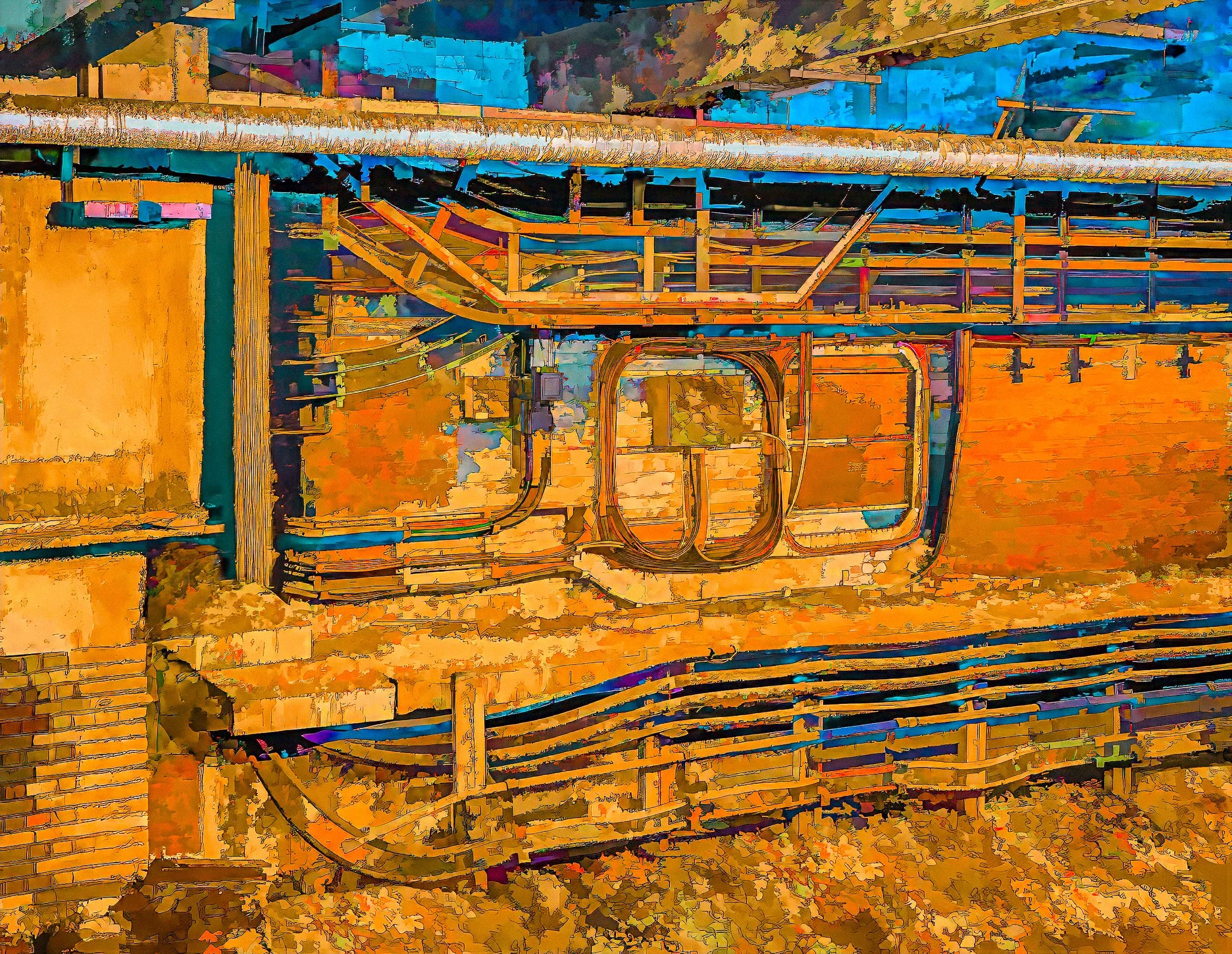 This image started its life as an electrical box at the end of a platform in a London Tube Station. Then things got crazy.
