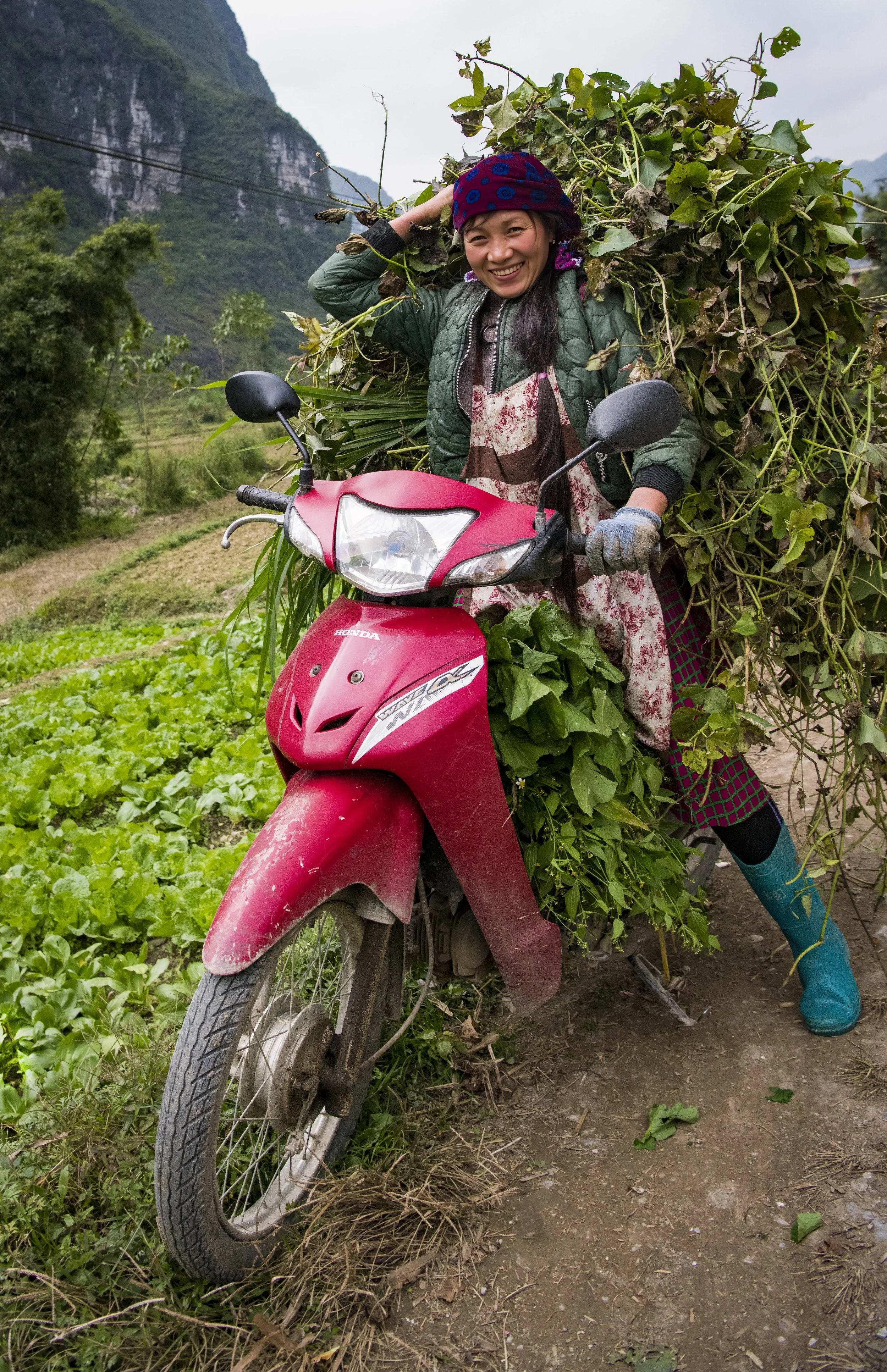 Vietnam Woman on Motorcycle