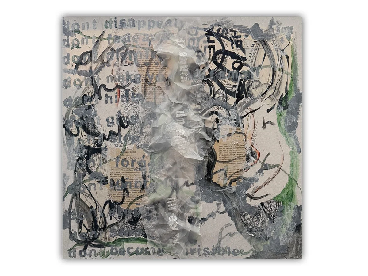 "Wake Up", Mixed Media on Canvas, 24" x 24"