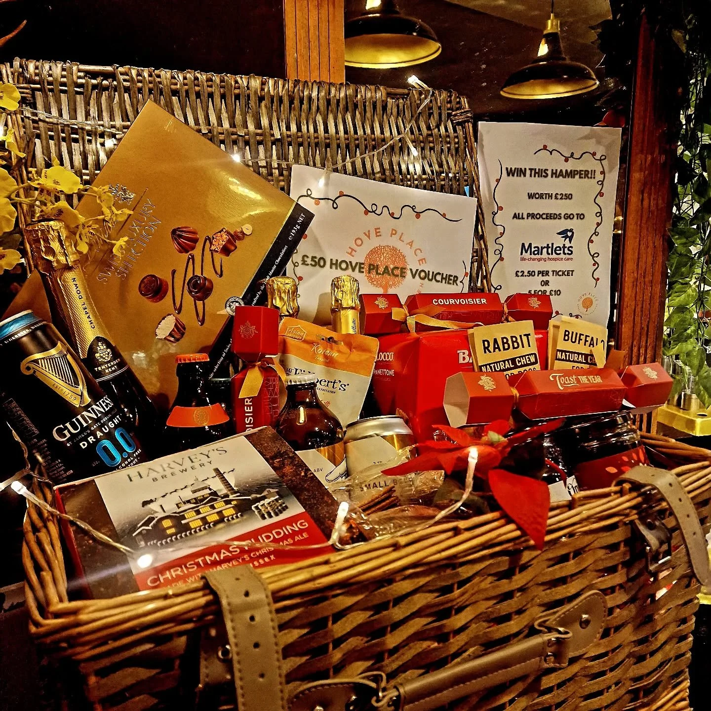 OUR ANNUAL HAMPER GIVEAWAY IS BACK! 🌟🎄

Pop in and buy a raffle ticket, &pound;2.50 per entry or 5 tickets for &pound;10,  for a chance to win this gorgeous hamper of goodies worth &pound;250!!❤️

All proceeds go to @martletshospice 💙

Winner anno