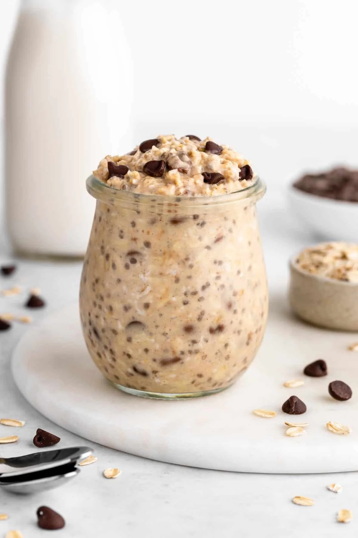 Overnight Oats with Protein Powder - Chocolate Peanut Butter