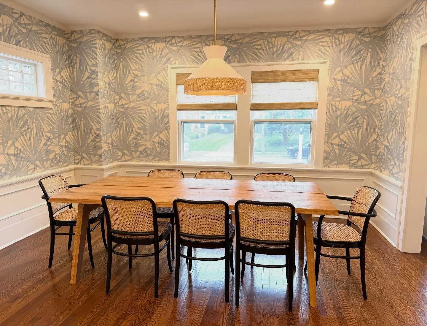 Furniture arrived just in time for Thanksgiving for this beautiful dinning room. Functional, while also aesthetically pleasing was the clients wishes and this for sure delivered both.