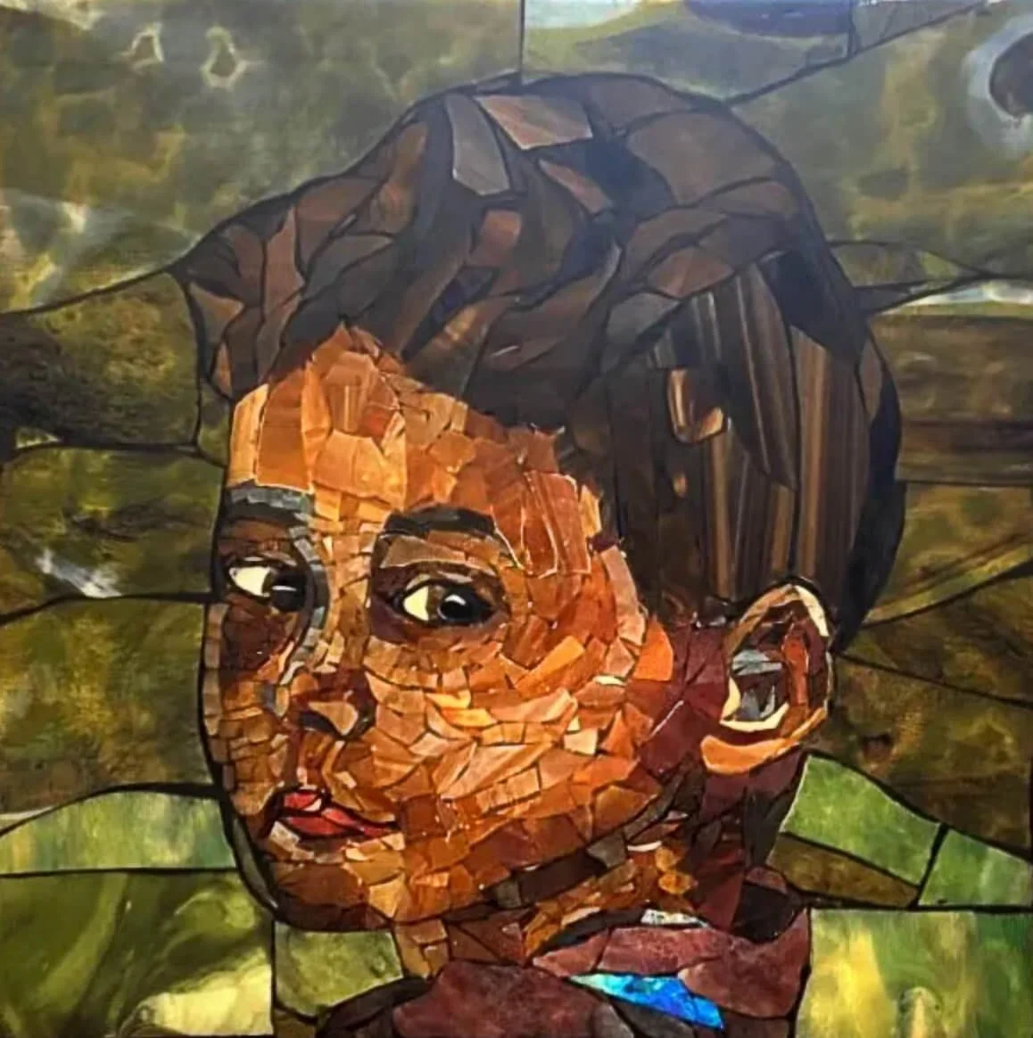 Portriat of my Grandson Gracen - Stained Glass