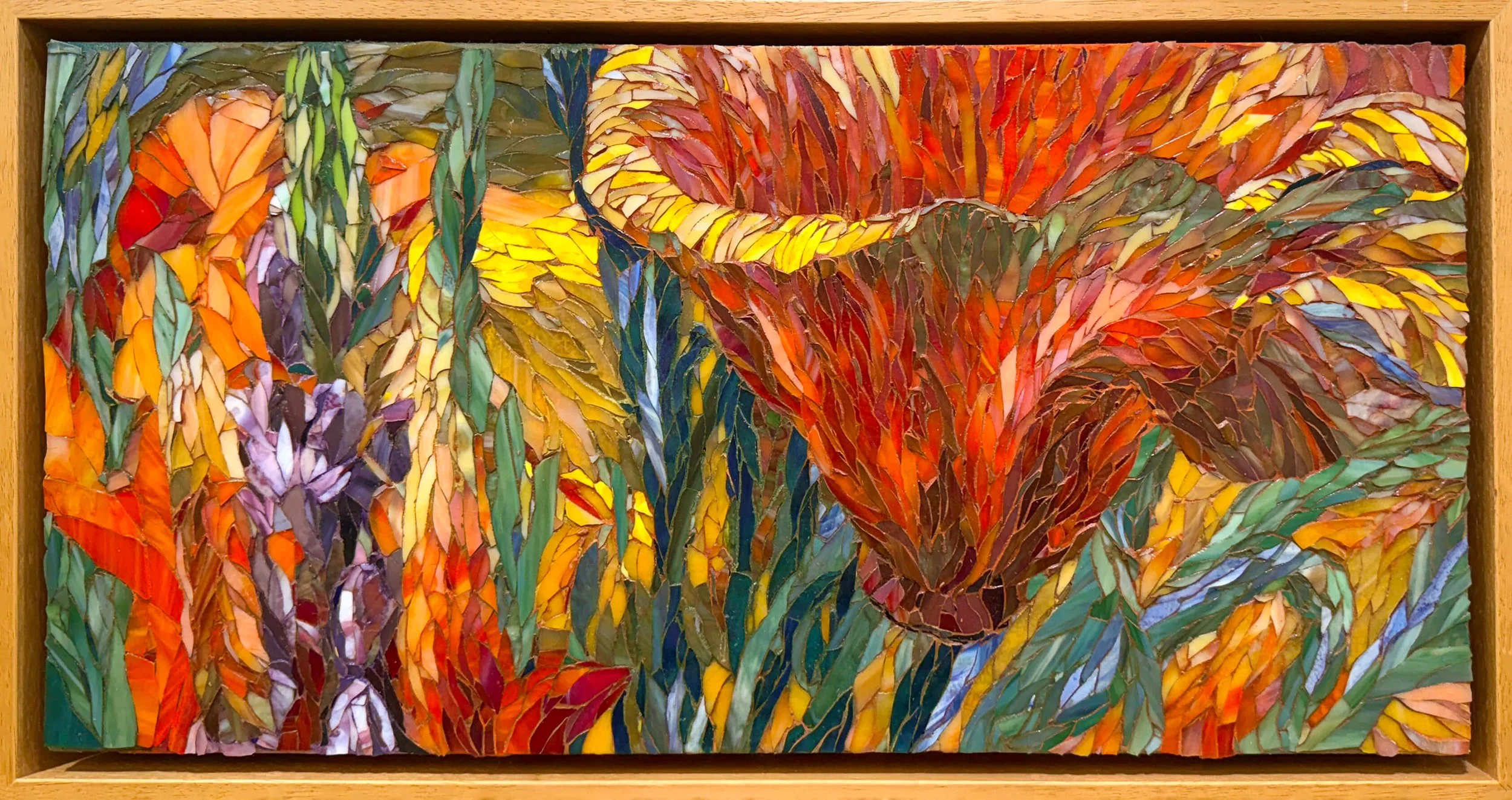 Springtime Tulip Garden - A Riot of Colors Stained Glass Mosaic
2ftx3ft - SOLD