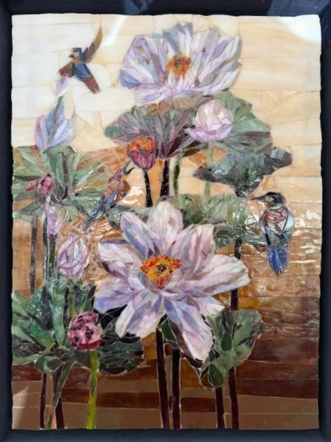 Matilija Poppies and Little Sparrows