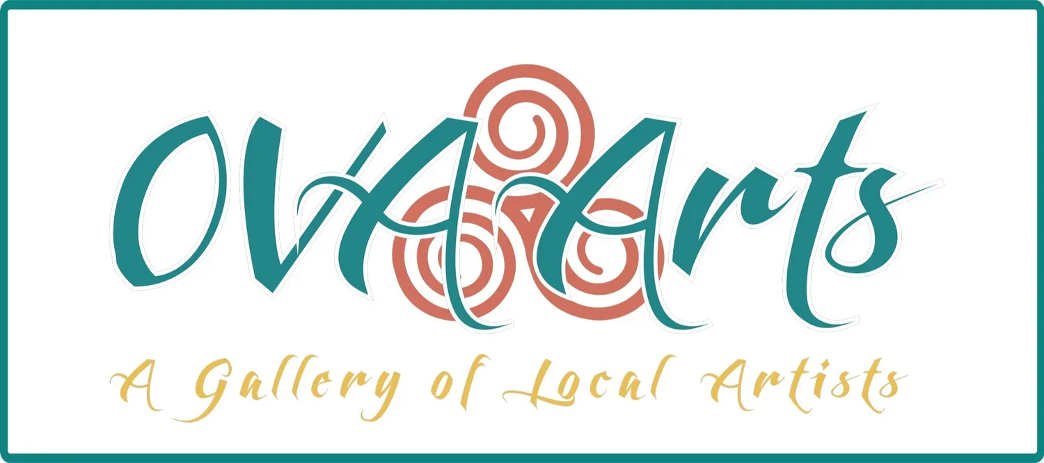 Logo for an art gallery called 'Artists' featuring stylized text and spiral designs.