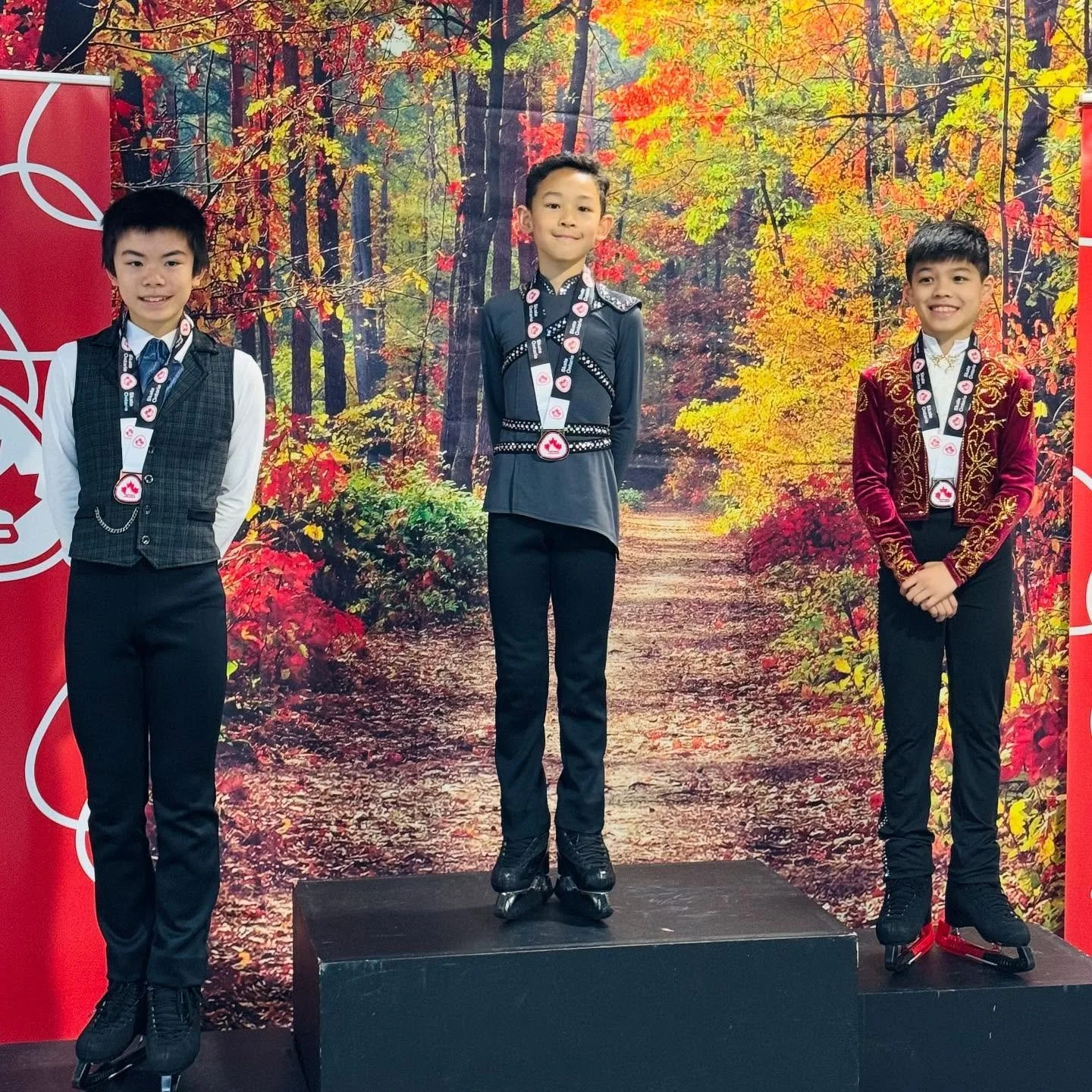 ✨WHAT A FINISH FOR TFSC✨ Congratulations to Jackey H and Henry T on both making the podium in Pre Novice Men Grp. 2! Jackey took 🏆GOLD🏆 with a massive PB scores in short, long & overall while teammate Henry T captured 🥉BRONZE🥉, also with PB s