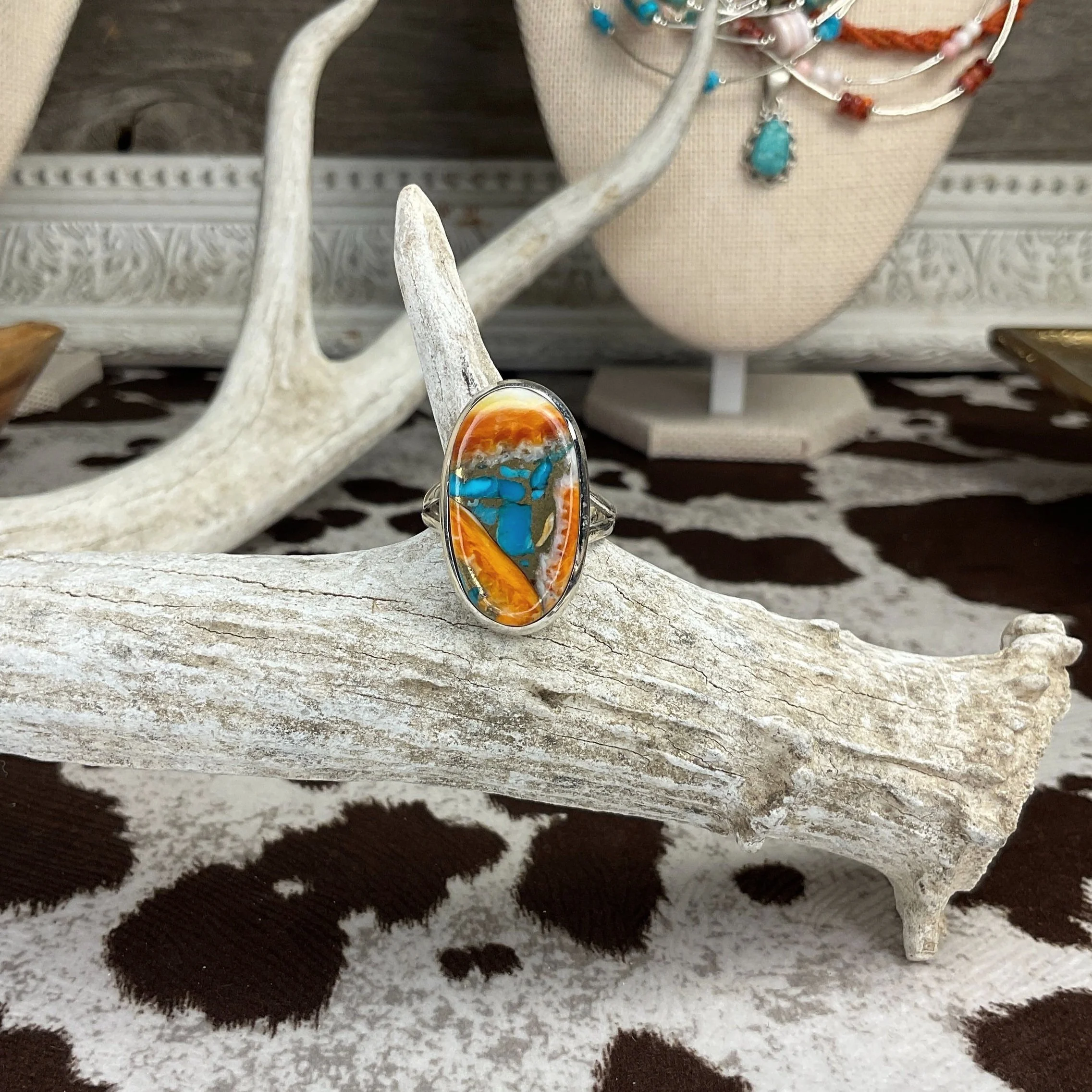 Spiney Turquoise 925 Sterling Silver Ring