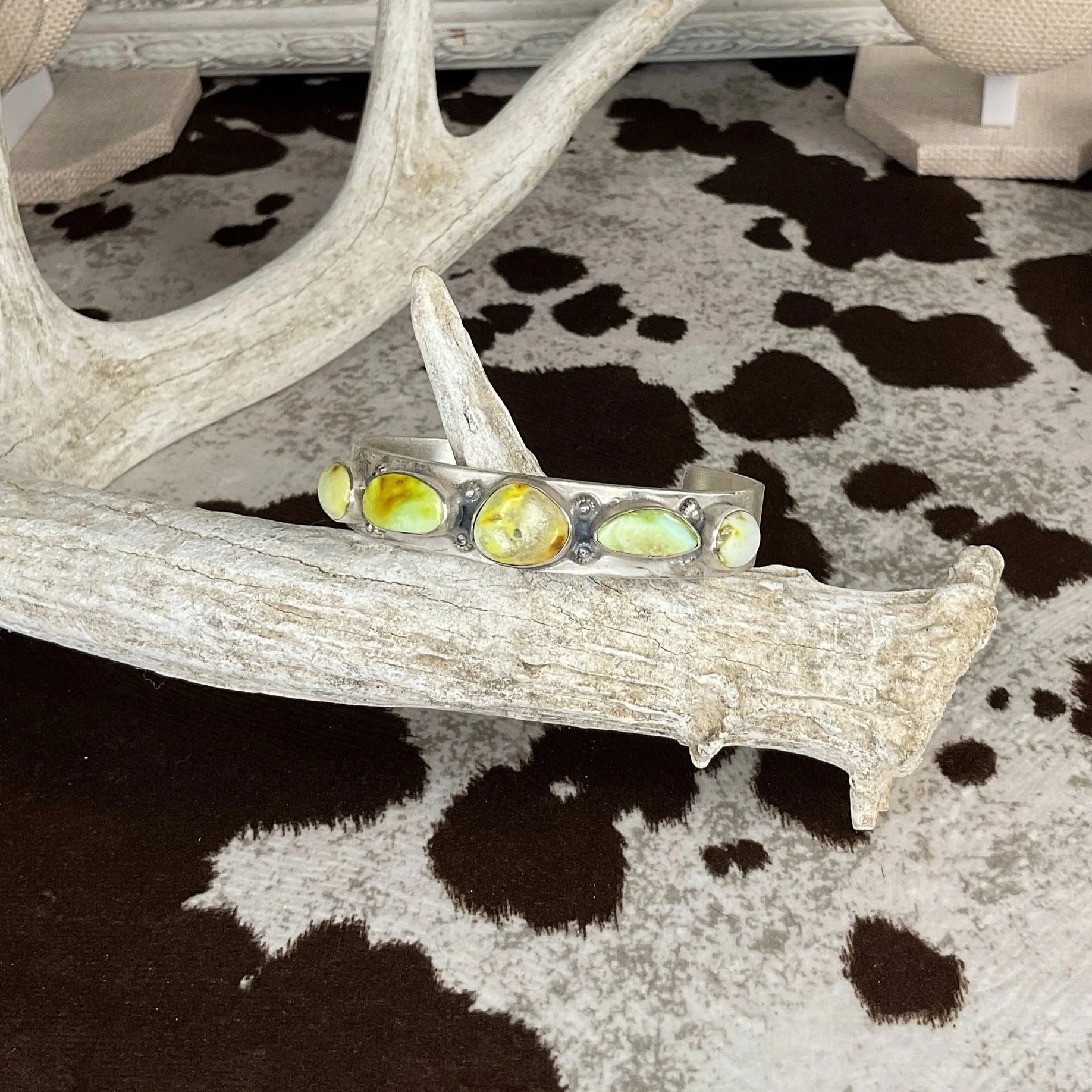 Palomino Turquoise Cuff 925 Sterling Silver Cuff Bracelet