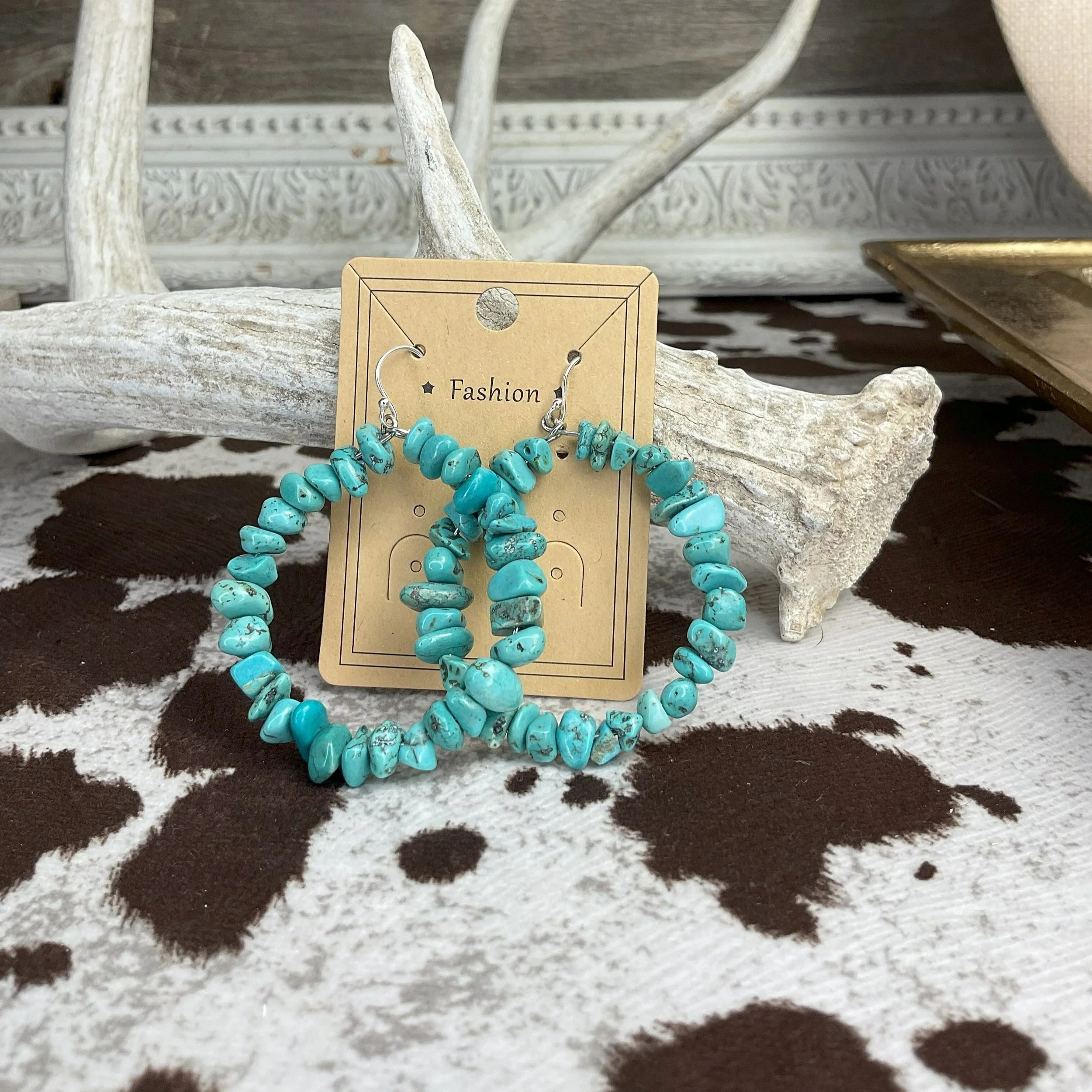 Hoop Turquoise 925 Sterling Silver Earrings