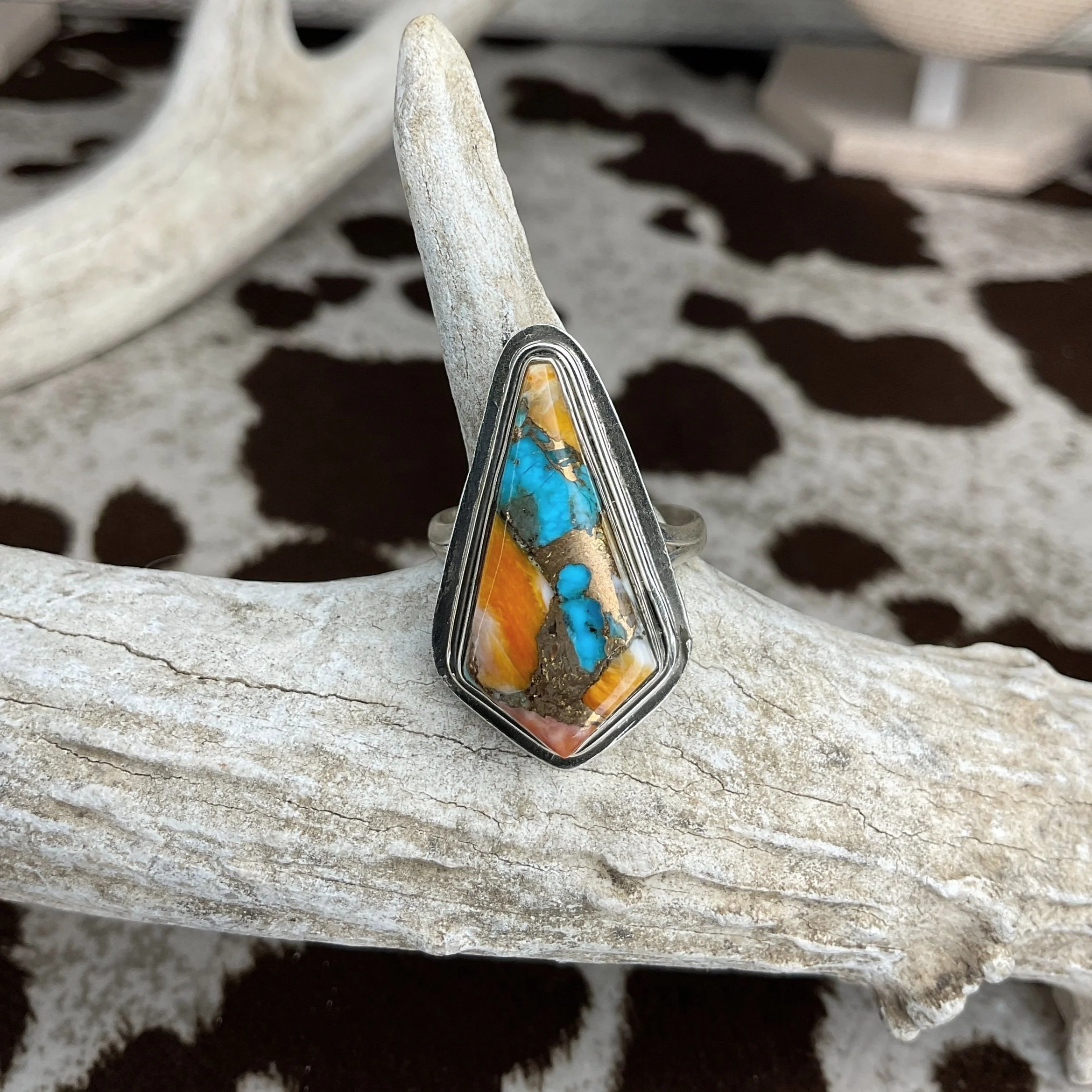 Spiney Turquoise 925 Sterling Silver Ring