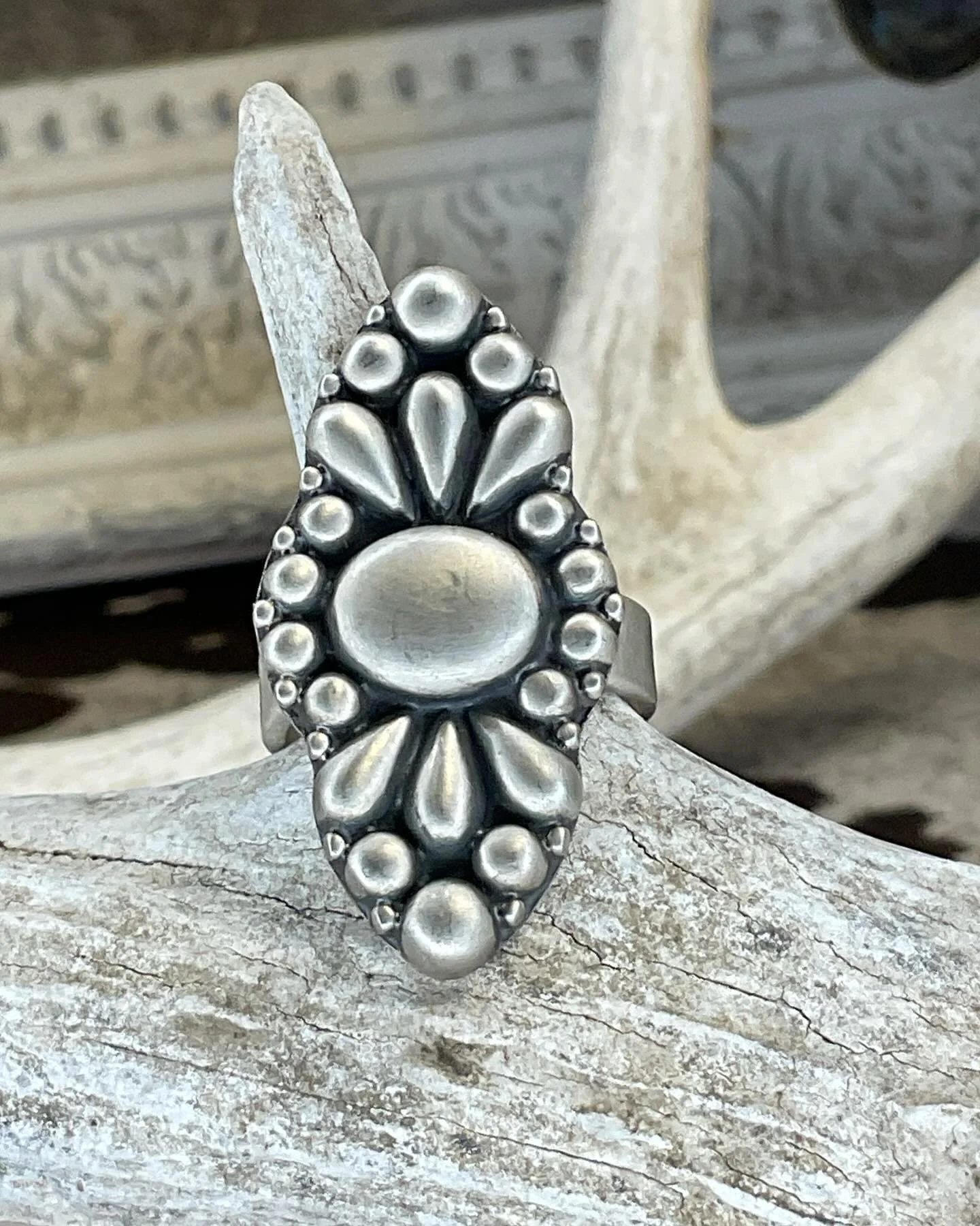 Southwestern Matte 925 Sterling Silver Ring