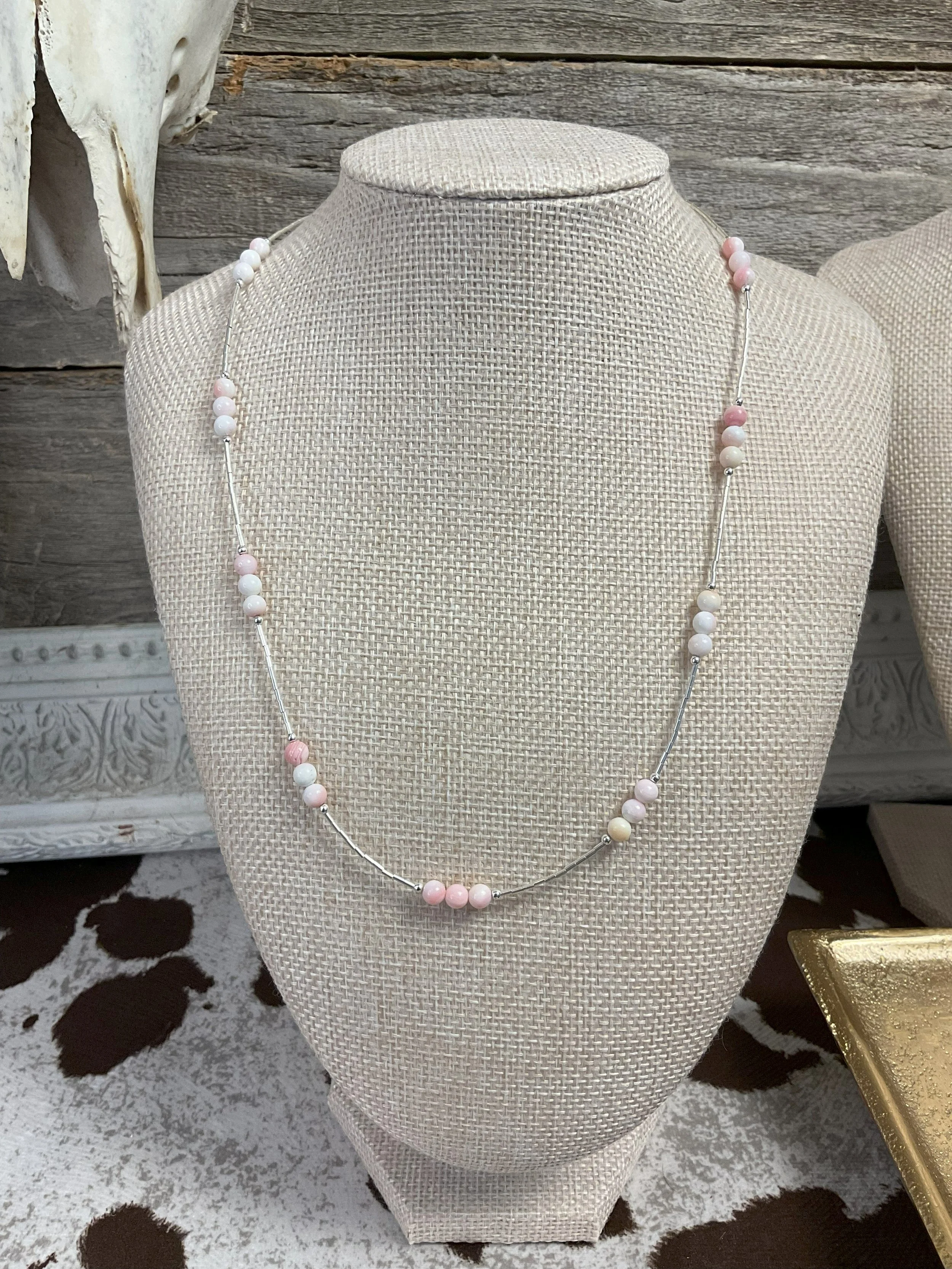 Pink Conch Liquid Sterling Sliver Necklace