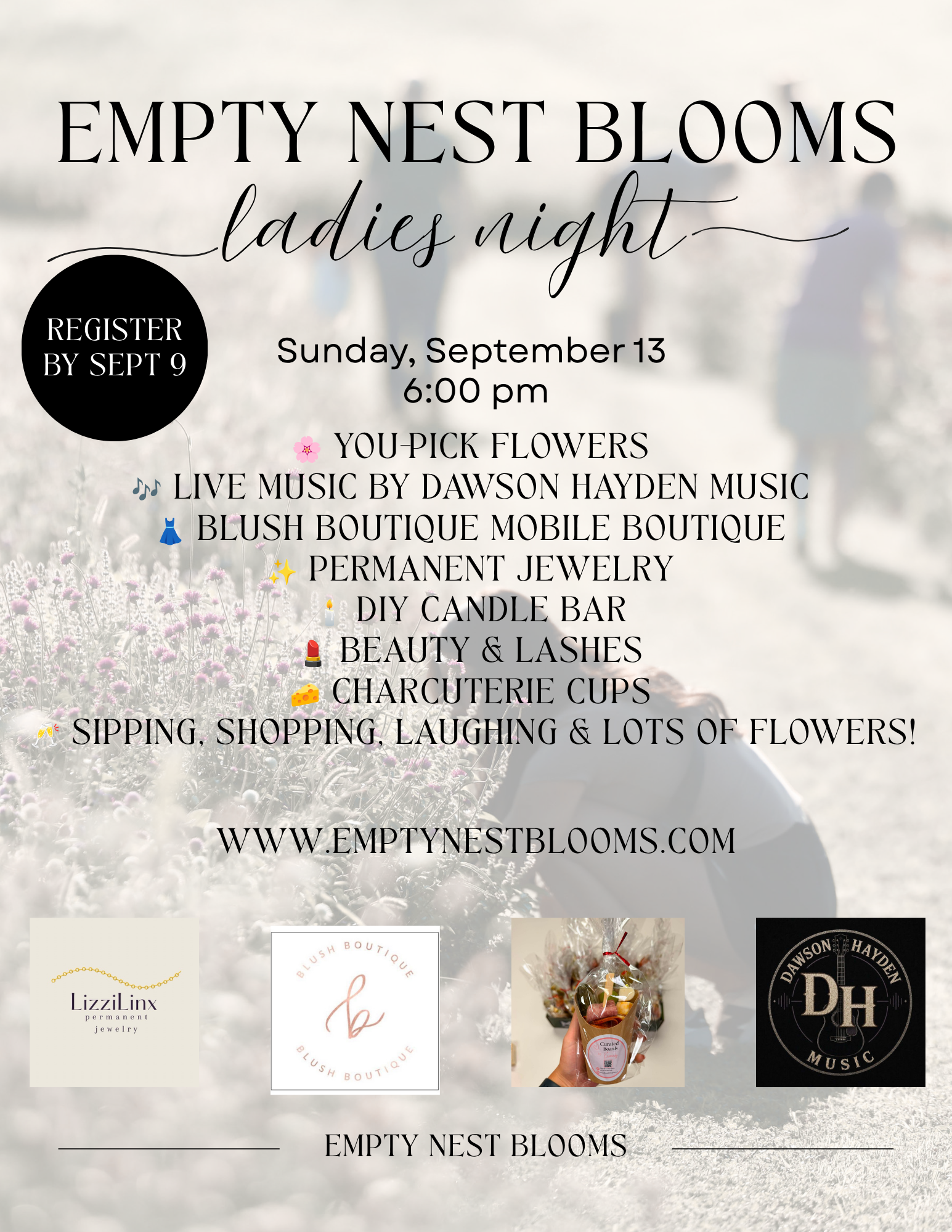 Ladies night in the flower field!