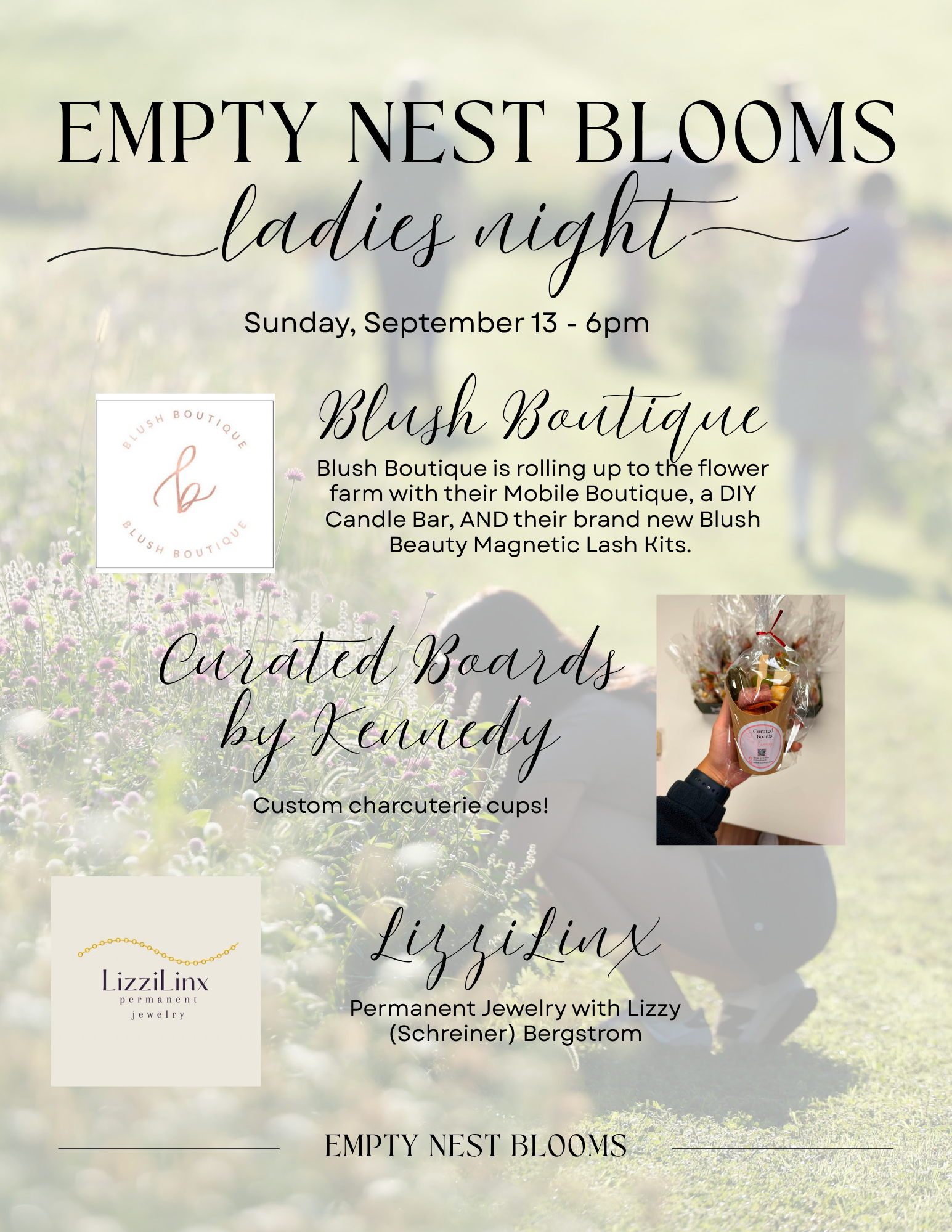 Ladies night in the flower field!