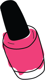 Pink lipstick tube with black cap