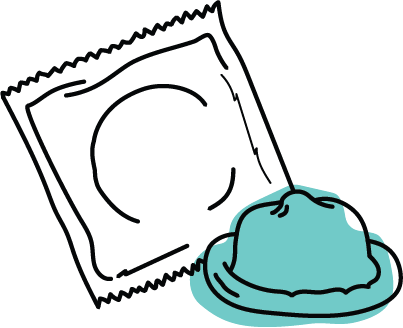 A tampon wrapped in a tampon wrapper and a sanitary pad on a black background.