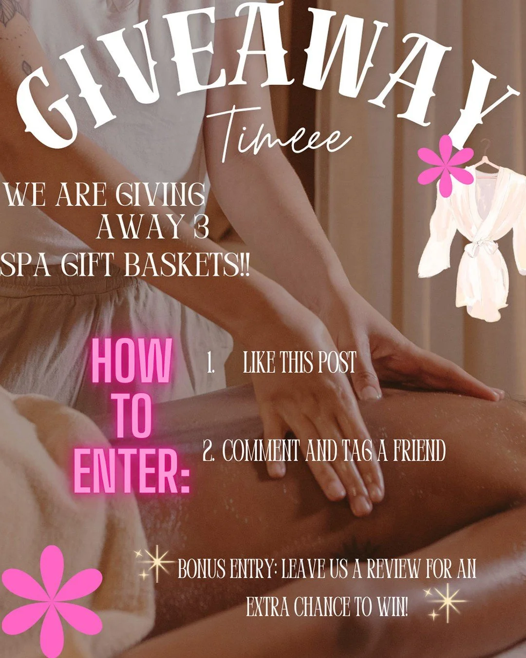 🧖&zwj;♀️✨ GIVEAWAY ALERT ✨🧖&zwj;♀️

We&rsquo;re spreading the self-care love with THREE luxe spa basket giveaways 🧺💖Because let&rsquo;s be honest&hellip; you deserve a night of candles lit, phone on silent, face mask on, and zero responsibilities