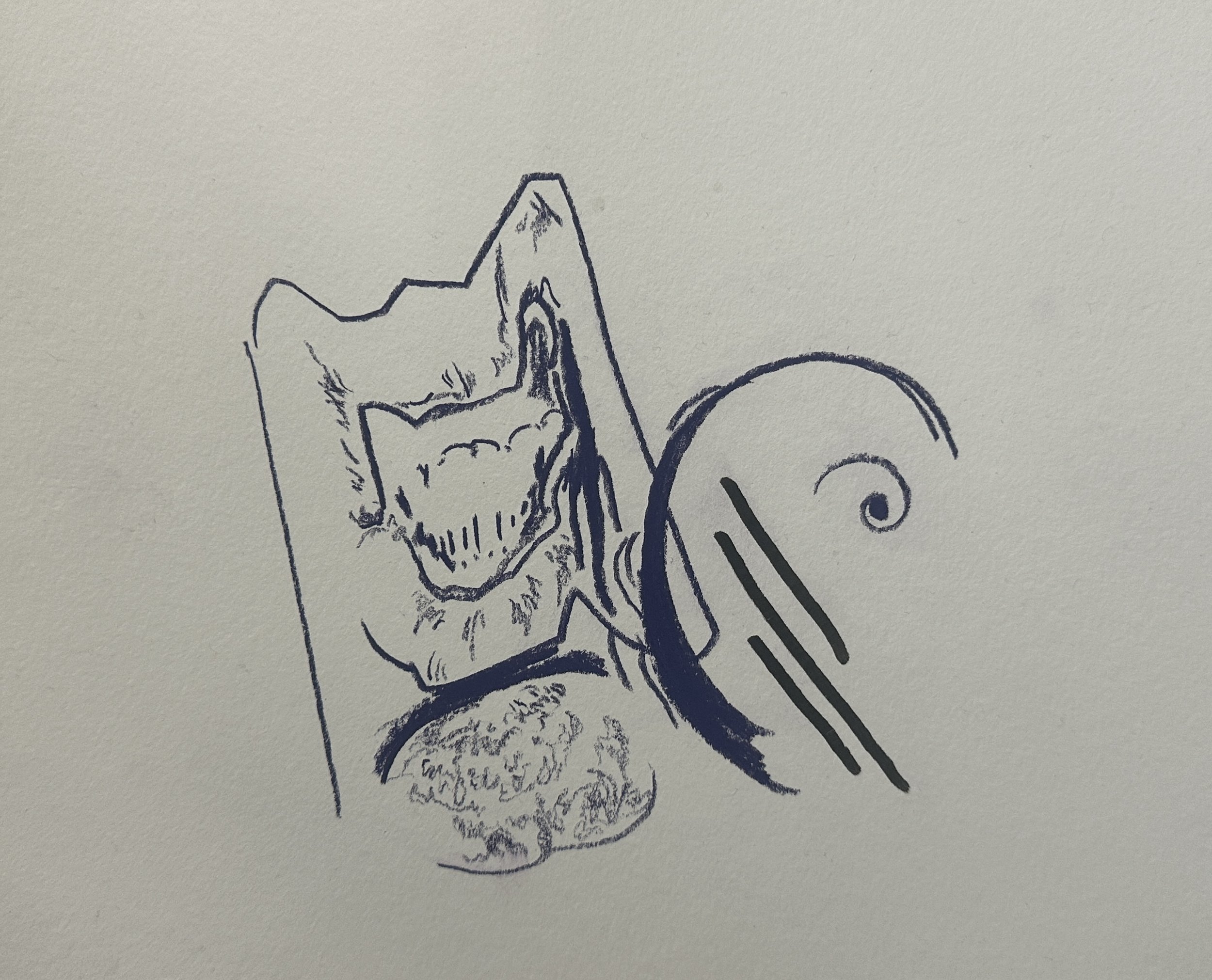 Bruise, 7 x 10 in., Marker