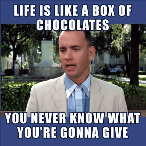 like is like a box of chocolates forest gump