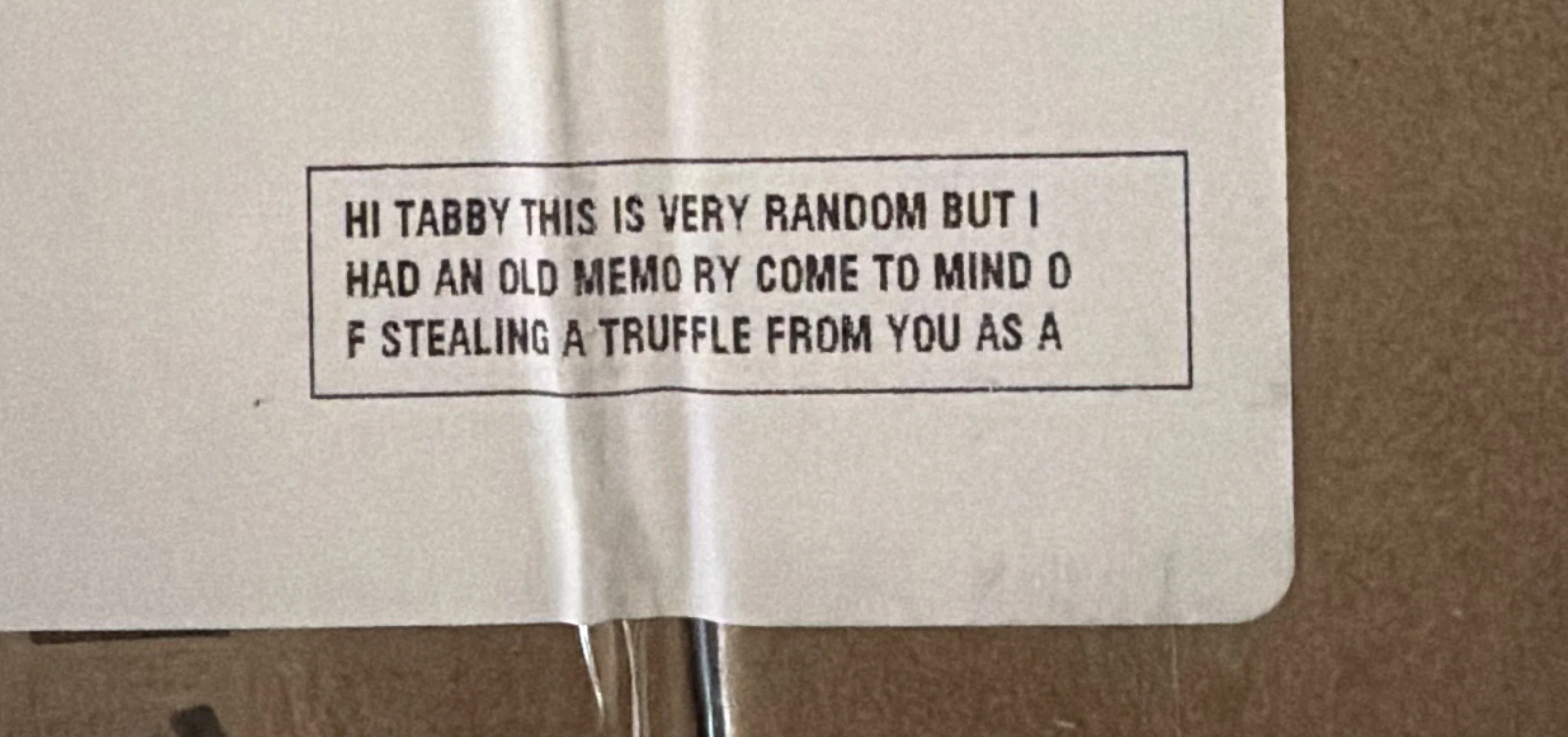 image from mystery box of truffles