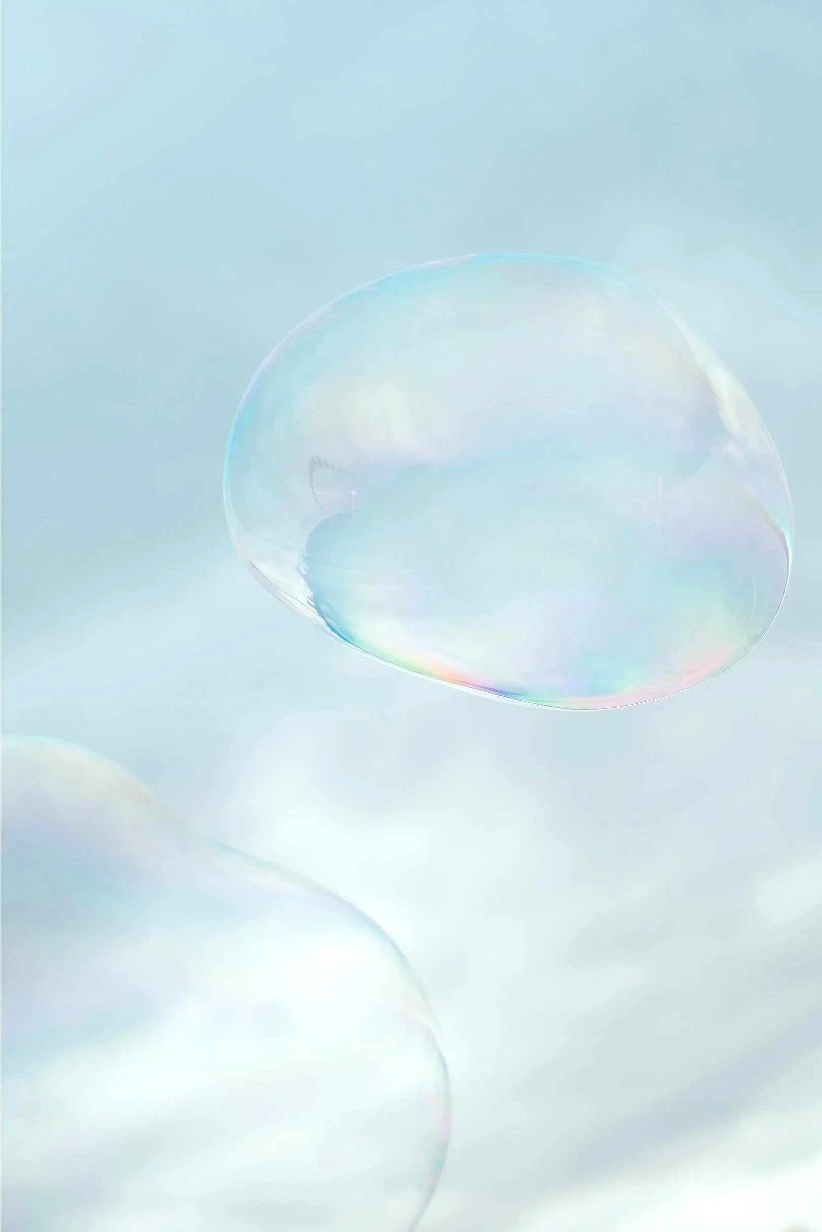 A bubble floating in open space, evoking grounded, somatic EMDR healing from hypervigilance.