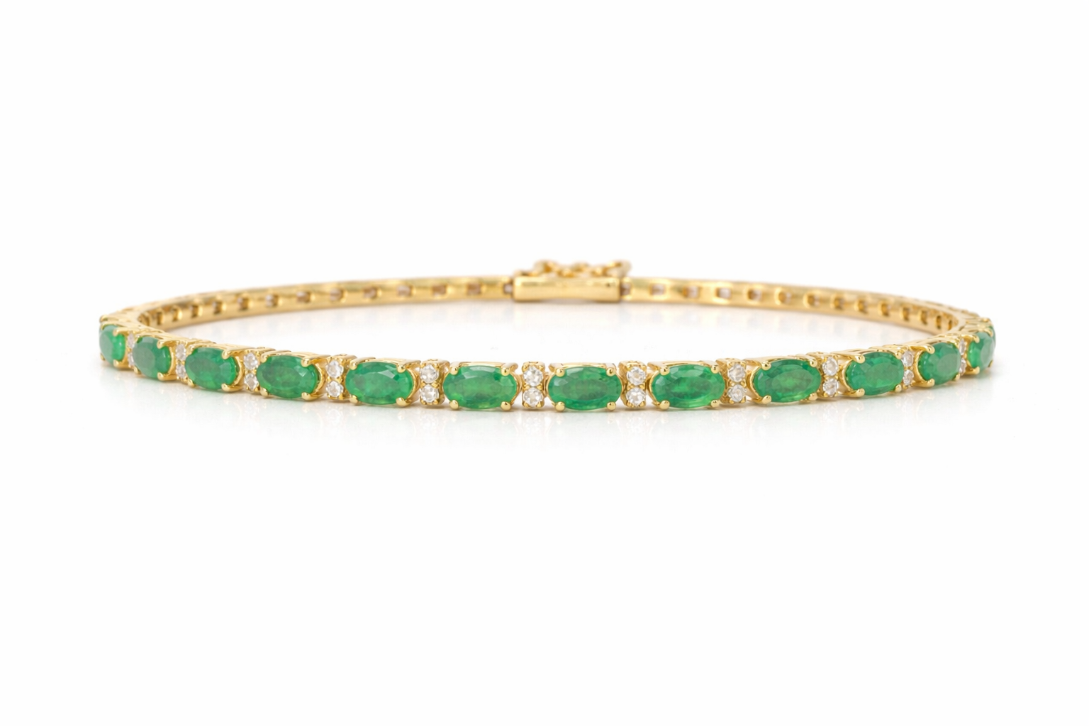 14KY EMERALD BANGLE