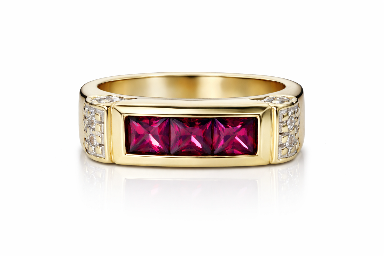 Grape Garnet & Diamond Ring