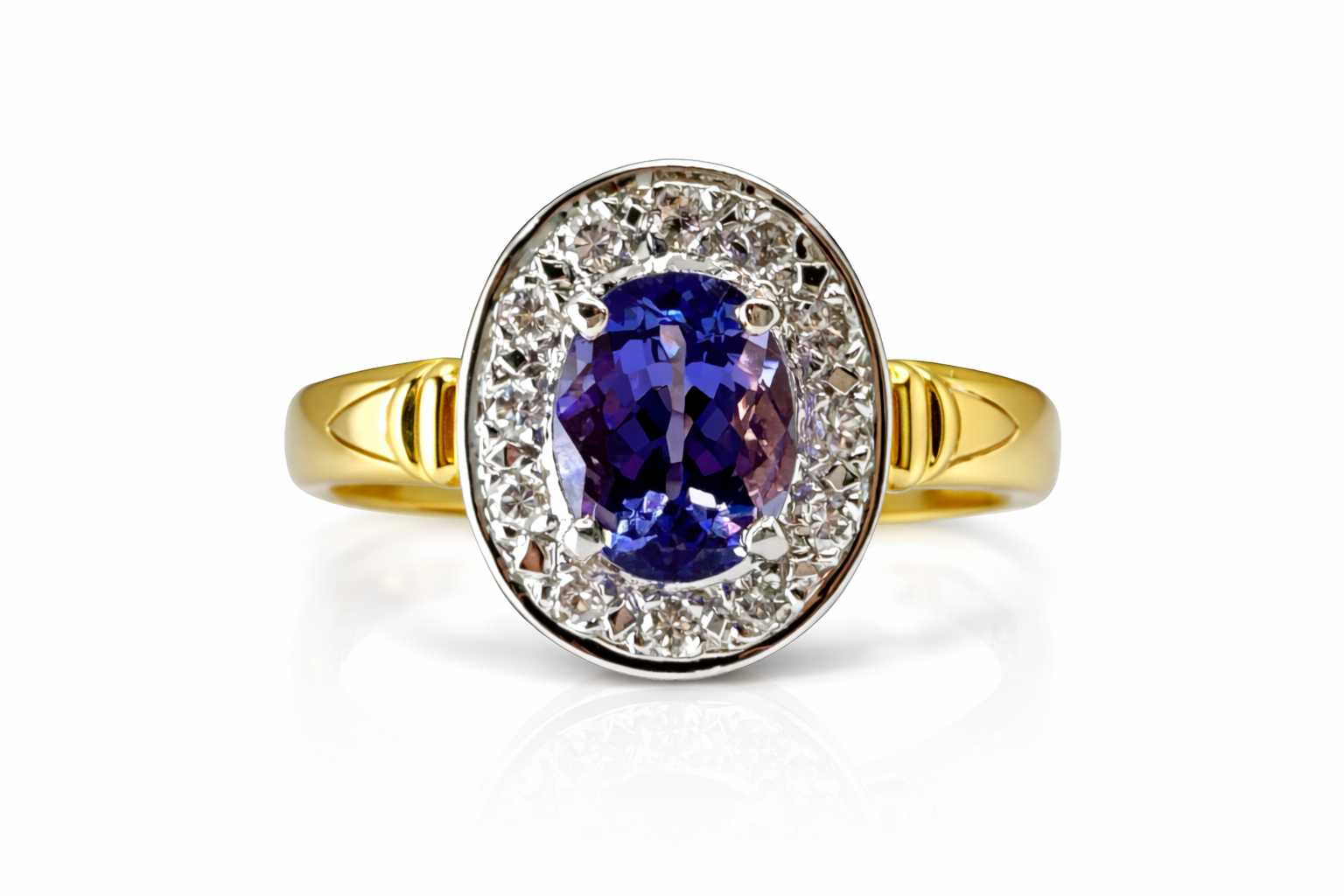 Oval Tanzanite/Diamond Ring