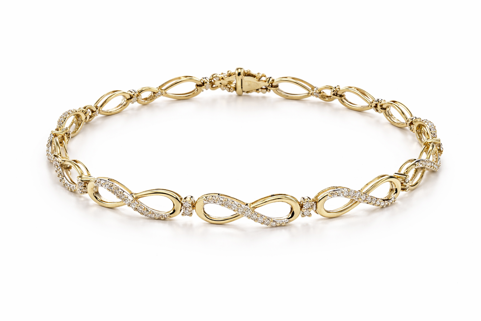 Diamond Infinity Link Bracelet