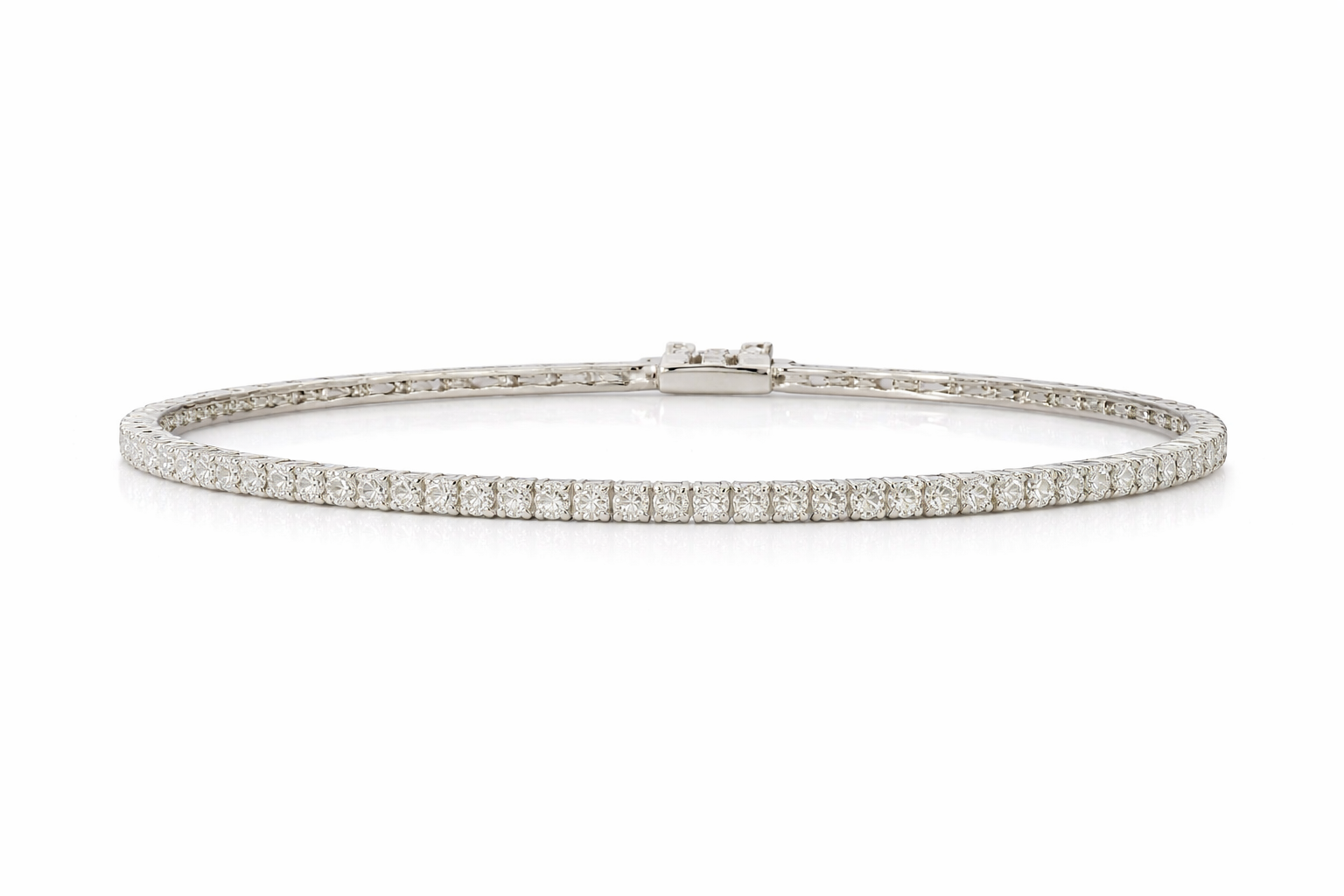 14K W DIAMOND BANGLE