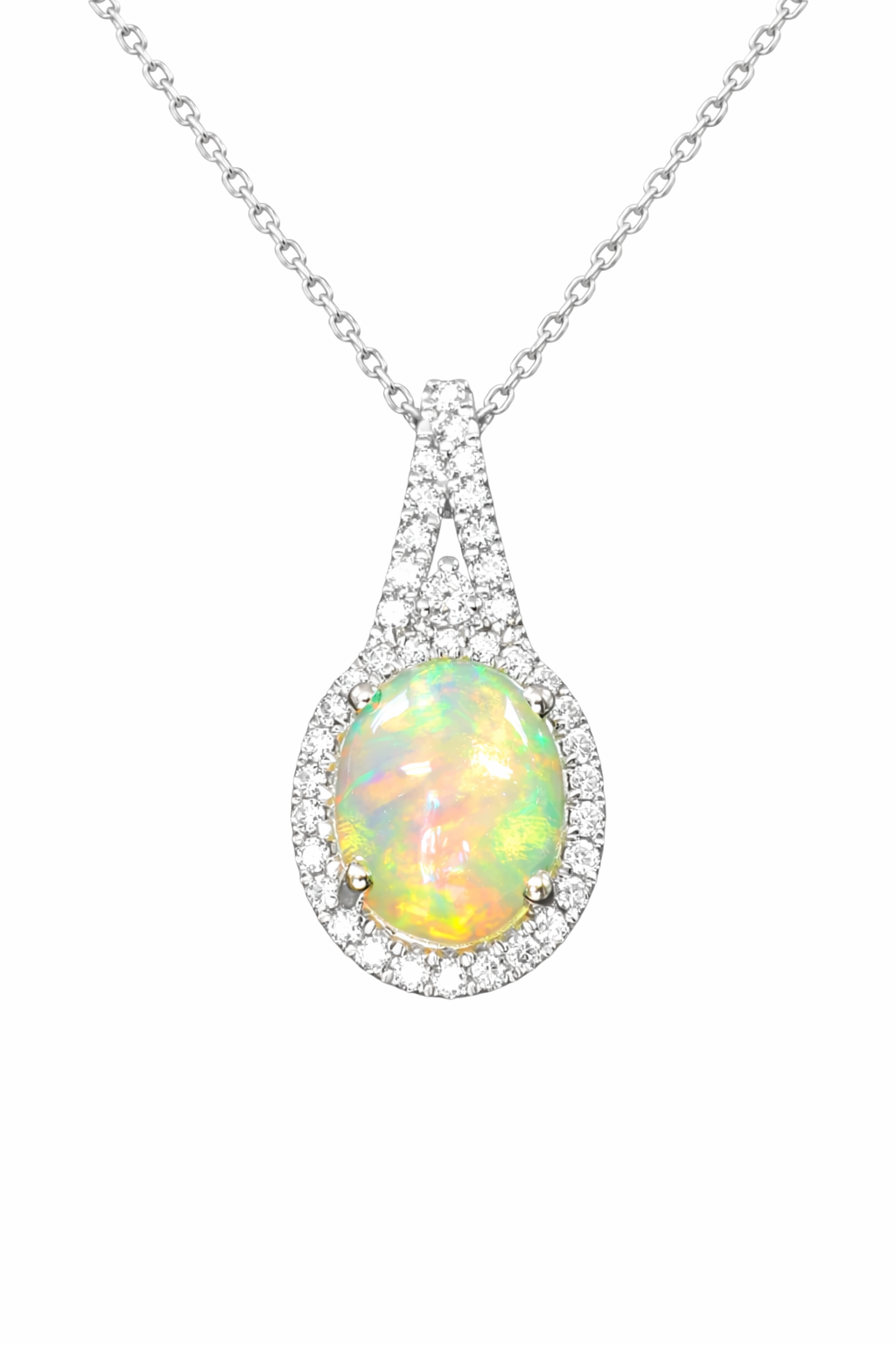 Oval Opal Necklace