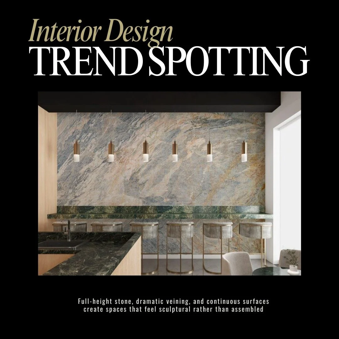 Up next in our Trend-Spotting Series:

🪨 𝐌𝐨𝐧𝐨𝐥𝐢𝐭𝐡𝐢𝐜 𝐌𝐨𝐦𝐞𝐧𝐭𝐬 🪨

Design is moving bigger, bolder, and more immersive; and monolithic slabs are leading the charge.

What was once considered ultra-luxury is now becoming a defining lang