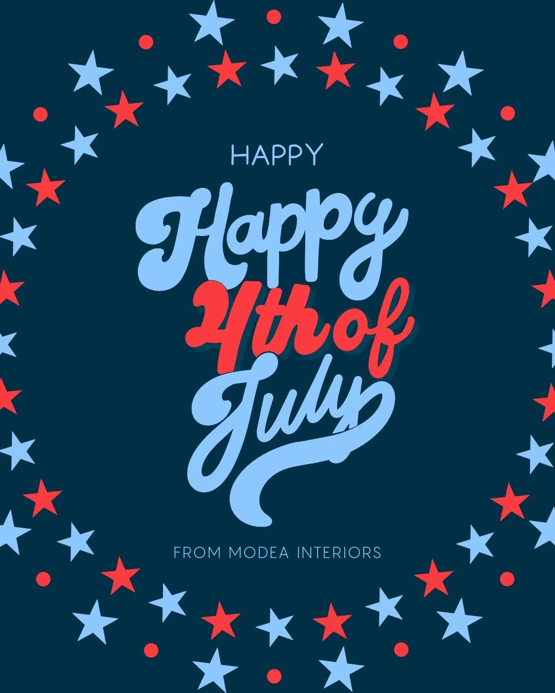 From our Modea family to yours, Happy Fourth of July! 
Today we're celebrating gratitude for our clients, partners, and the communities we're privileged to serve.
Wishing everyone a safe, joyful holiday filled with family, friends, and summer memorie