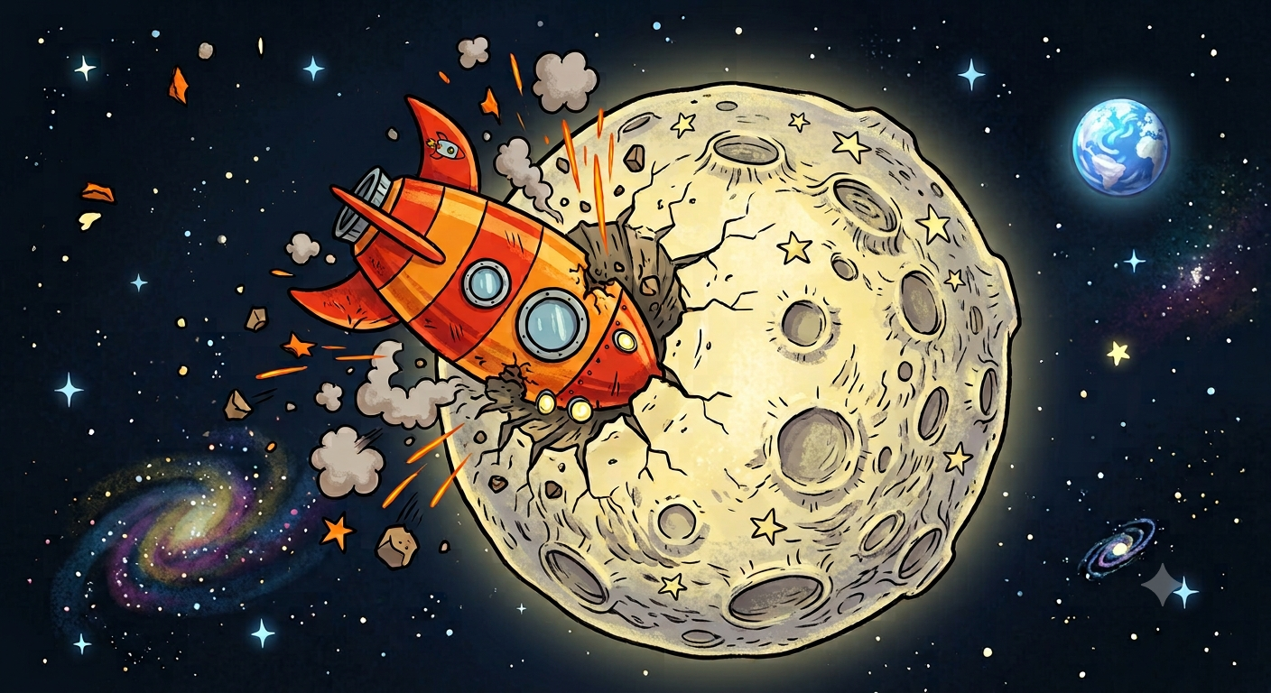 SpaceX Rocket Slams into the Moon