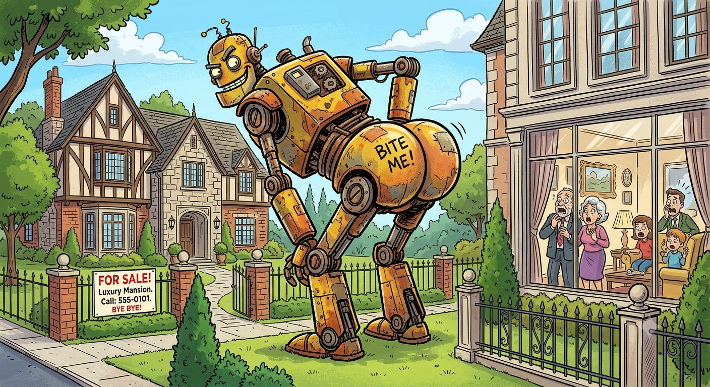 Robbie Williams Moves out of Mansion- Leaves 60-Foot Robot Behind