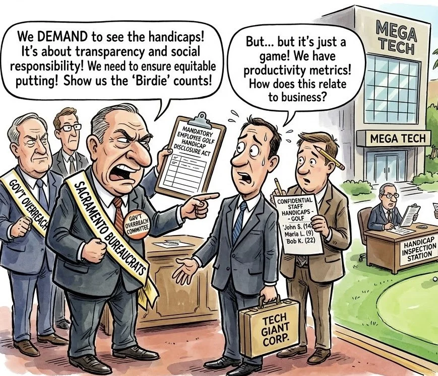 California Soon to Force Large Companies to Disclose Their Employees’ Golf Handicaps