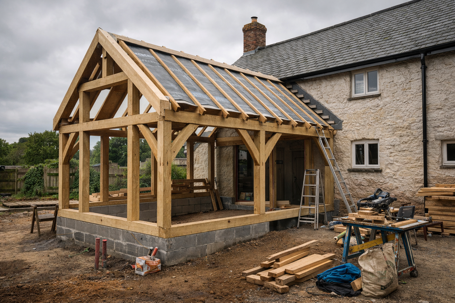 How Long Does an Oak Frame Extension Take to Build in Devon?