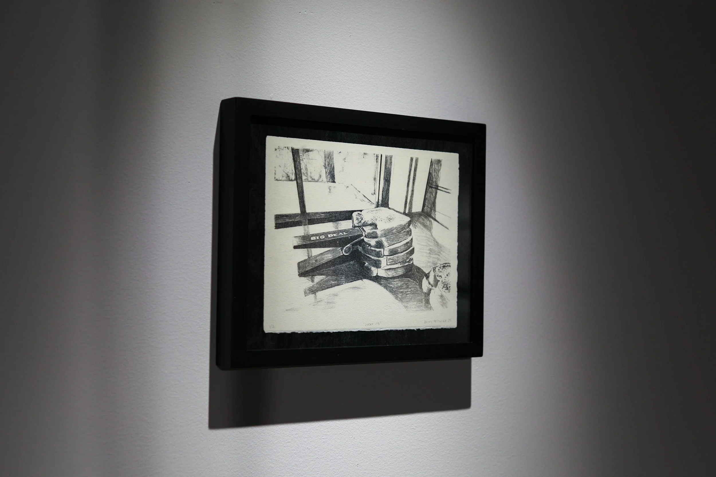 Becky Sellinger, Codex 03 (Big Deal), 2025, stone lithograph on paper, 14 x 12 (framed), edition of 2

photo credit: Theo Cote