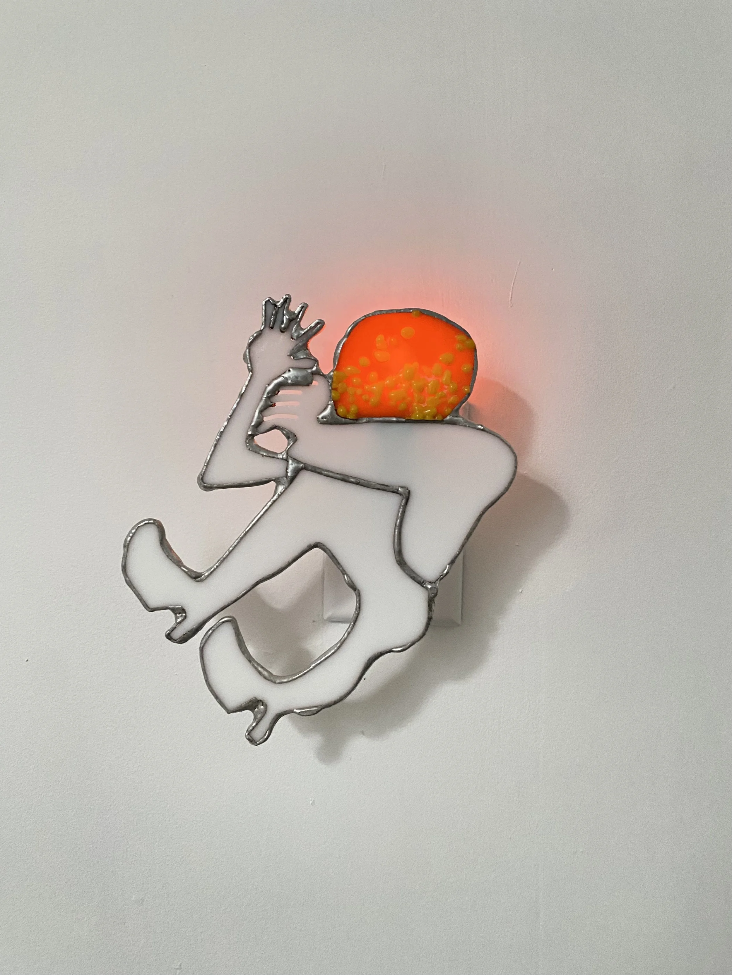 Jonny Campolo
Turn Off, 2022
Stained glass, silver solder, nightlight 
5 x 7.5 x 2 in.