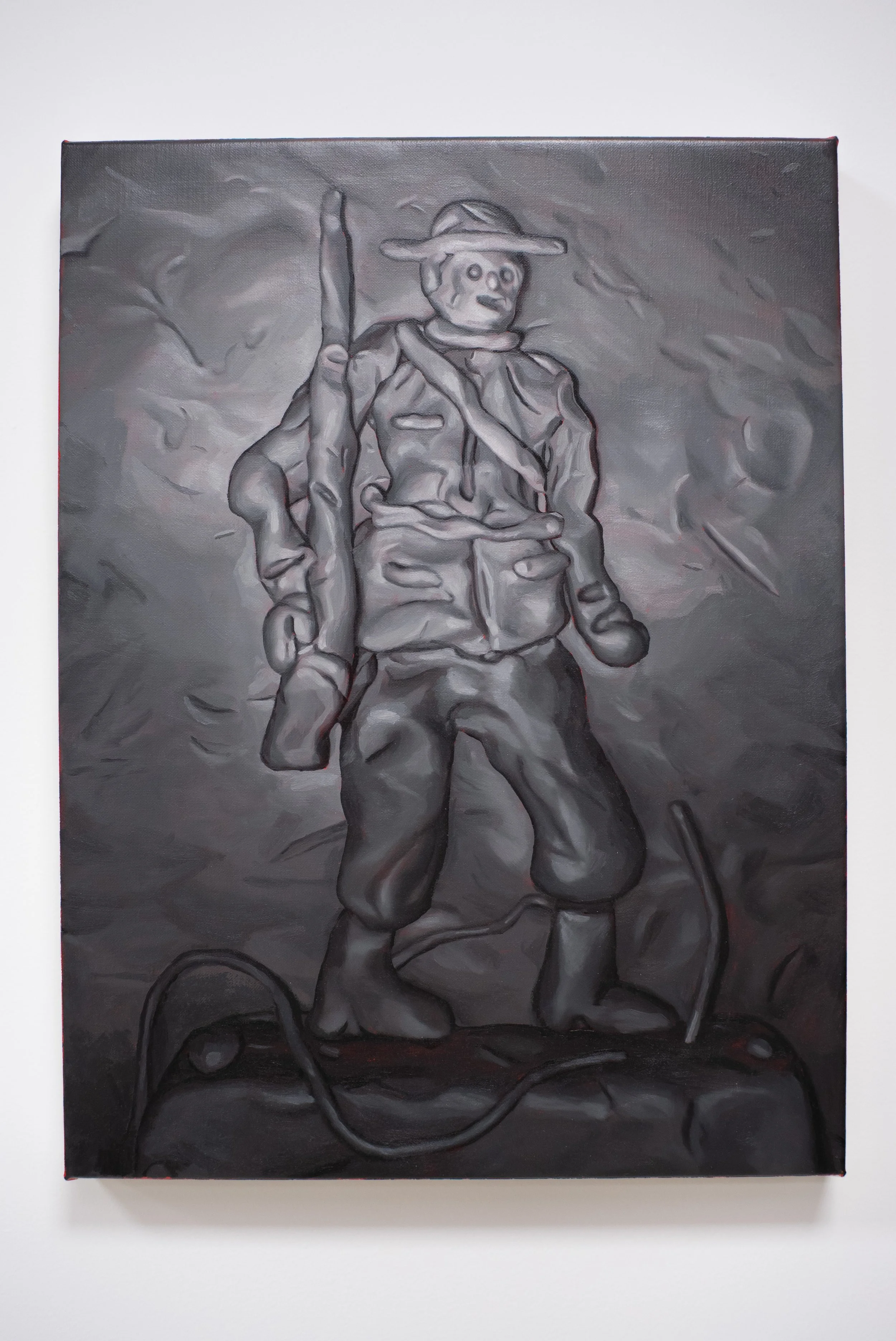Erik Daniel White
Shellshocked (Doughboy), 2025
Oil on linen,
16 x 12 in