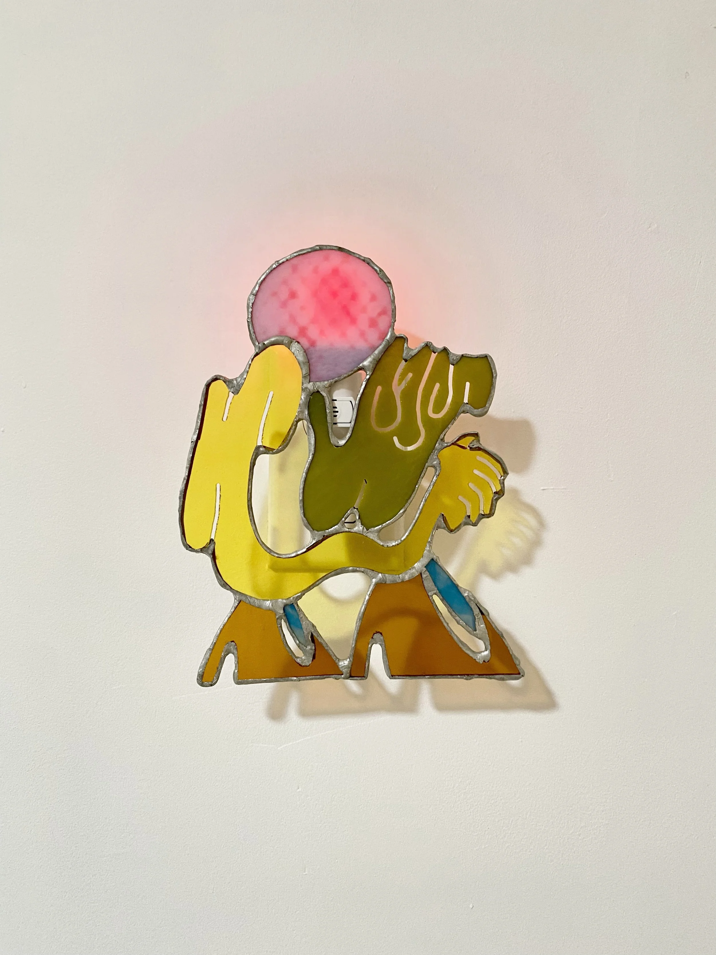 Jonny Campolo
Turn Off, 2021
Stained glass, silver solder, nightlight 
6 x 7.5 x 2 in