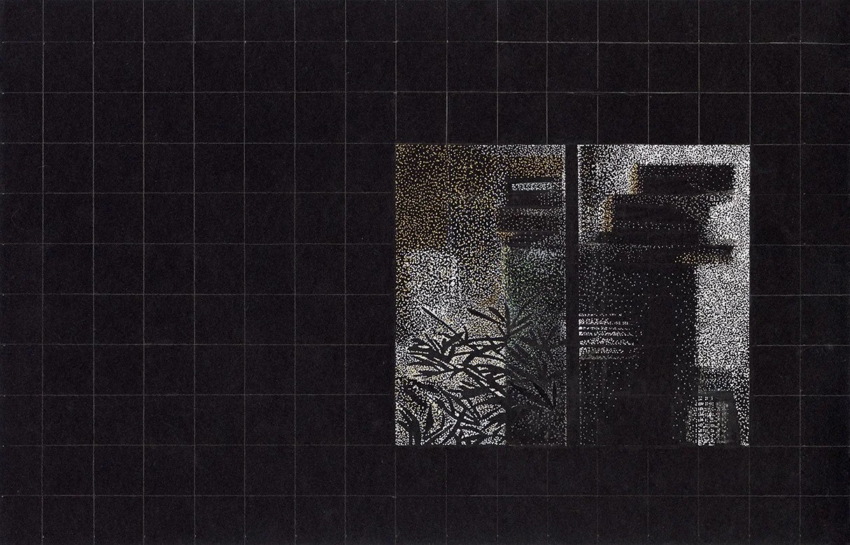 Shanti Grumbine
Floating Window #7, 2023
gel pen on black paper
17x11 inches
