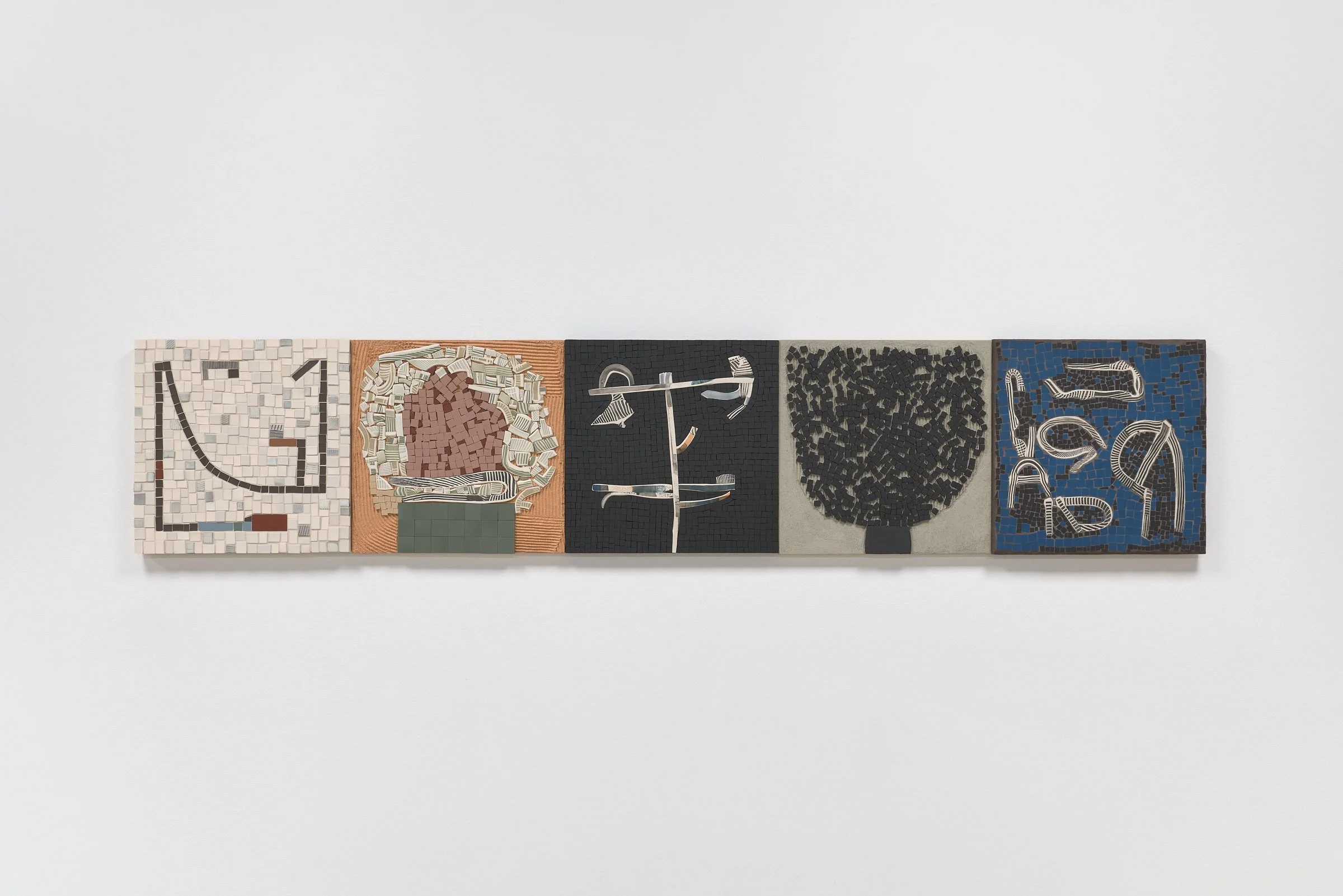 Installation view of Katy Fischer's mosaics.